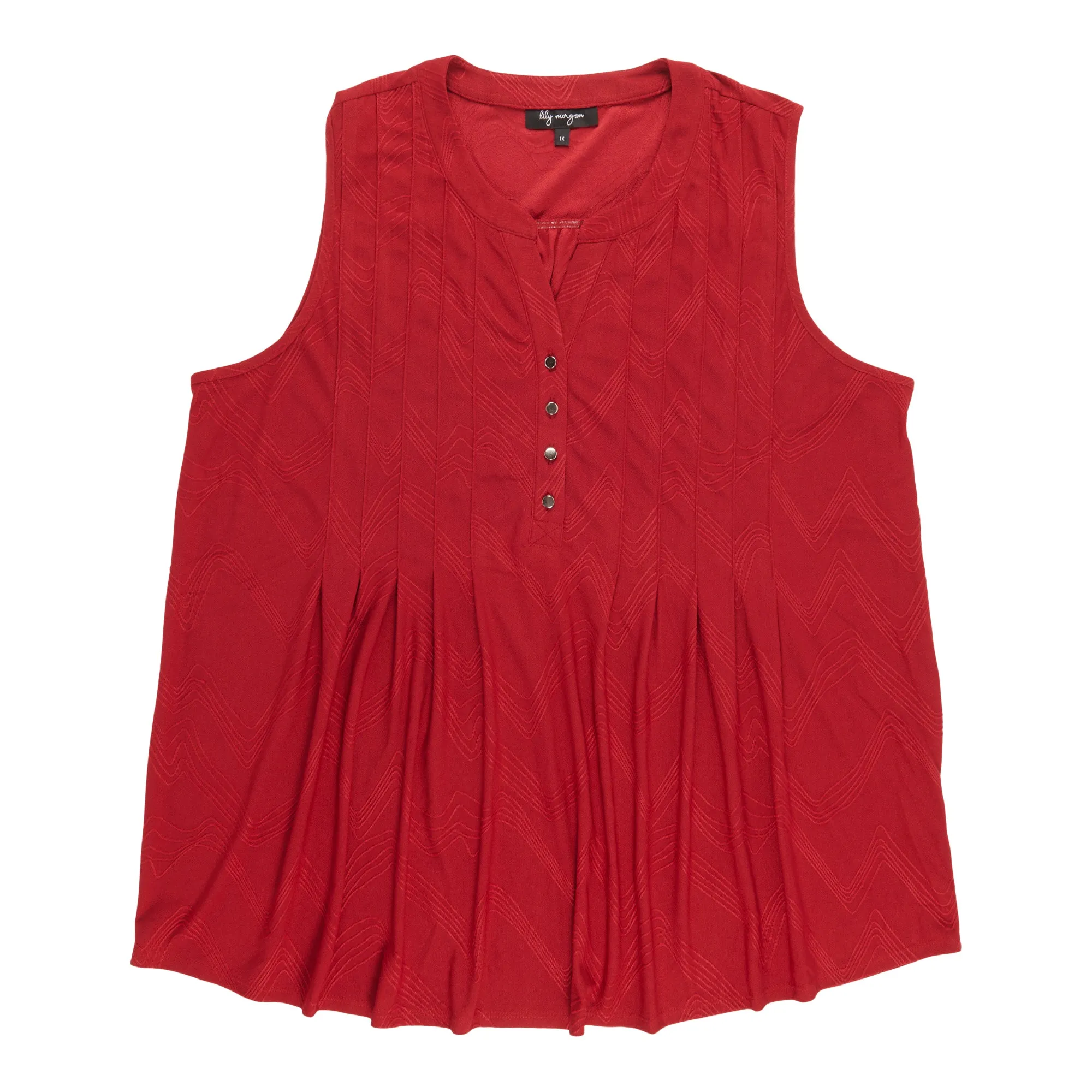 lily morgan Women's Plus Sleeveless Pintuck Top sold by Giant Tiger product image thumbnail 2