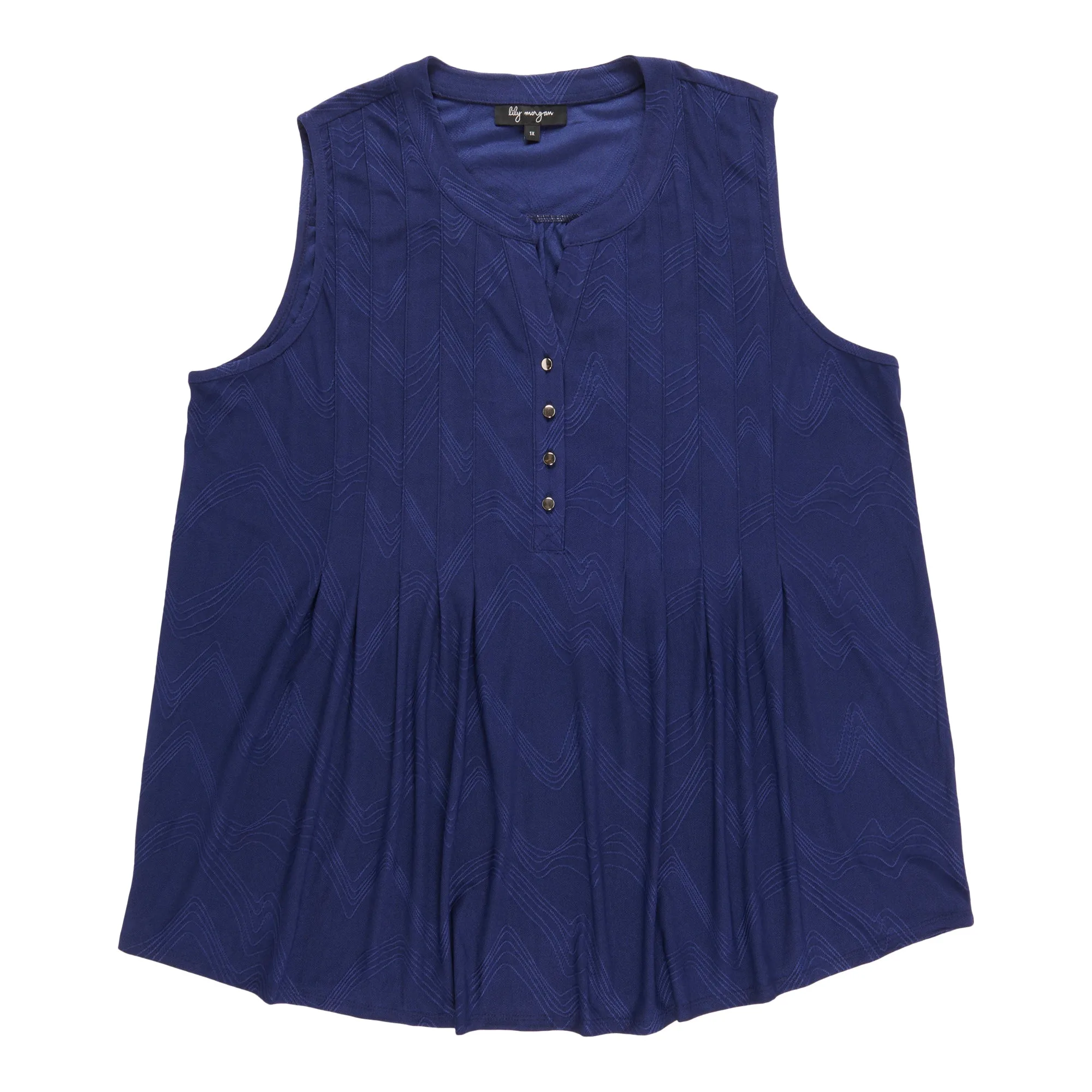 lily morgan Women's Plus Sleeveless Pintuck Top sold by Giant Tiger product image thumbnail 3