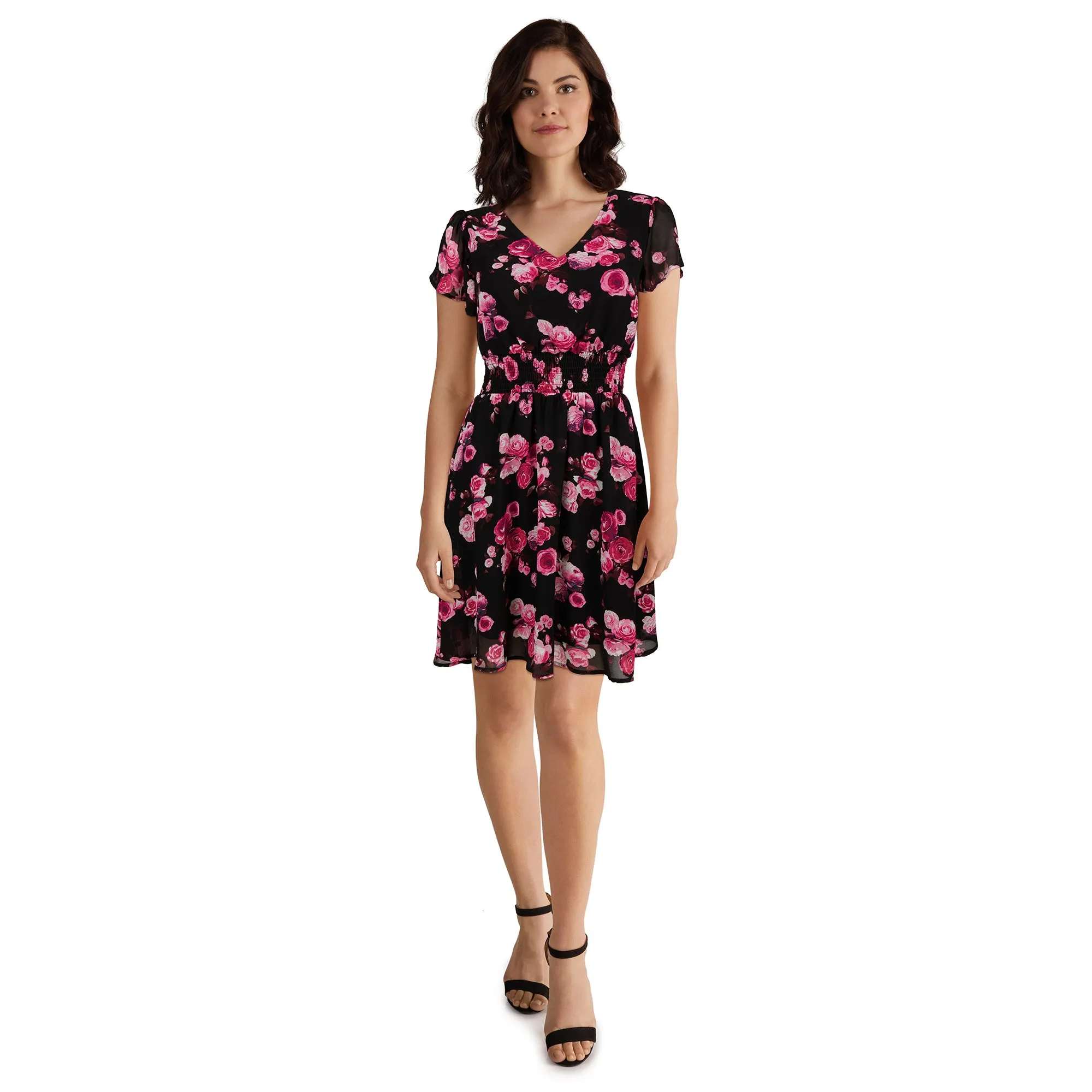 lily morgan Women's Flutter Sleeve Dress sold by Giant Tiger product image thumbnail 5