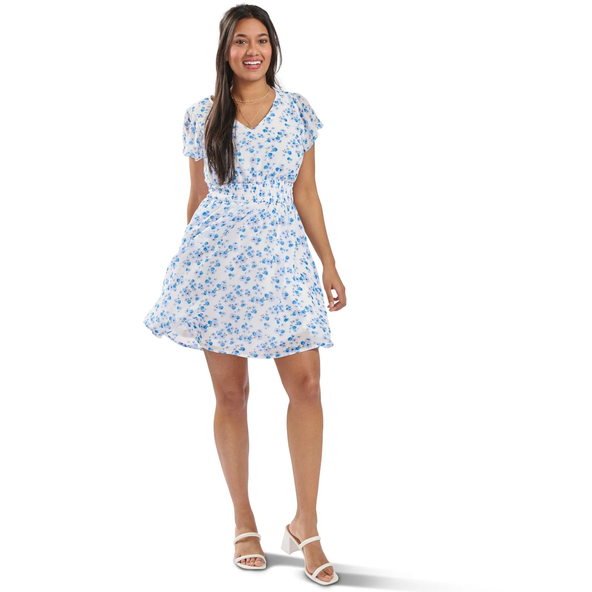 lily morgan Women's Flutter Sleeve Dress sold by Giant Tiger product image thumbnail 2