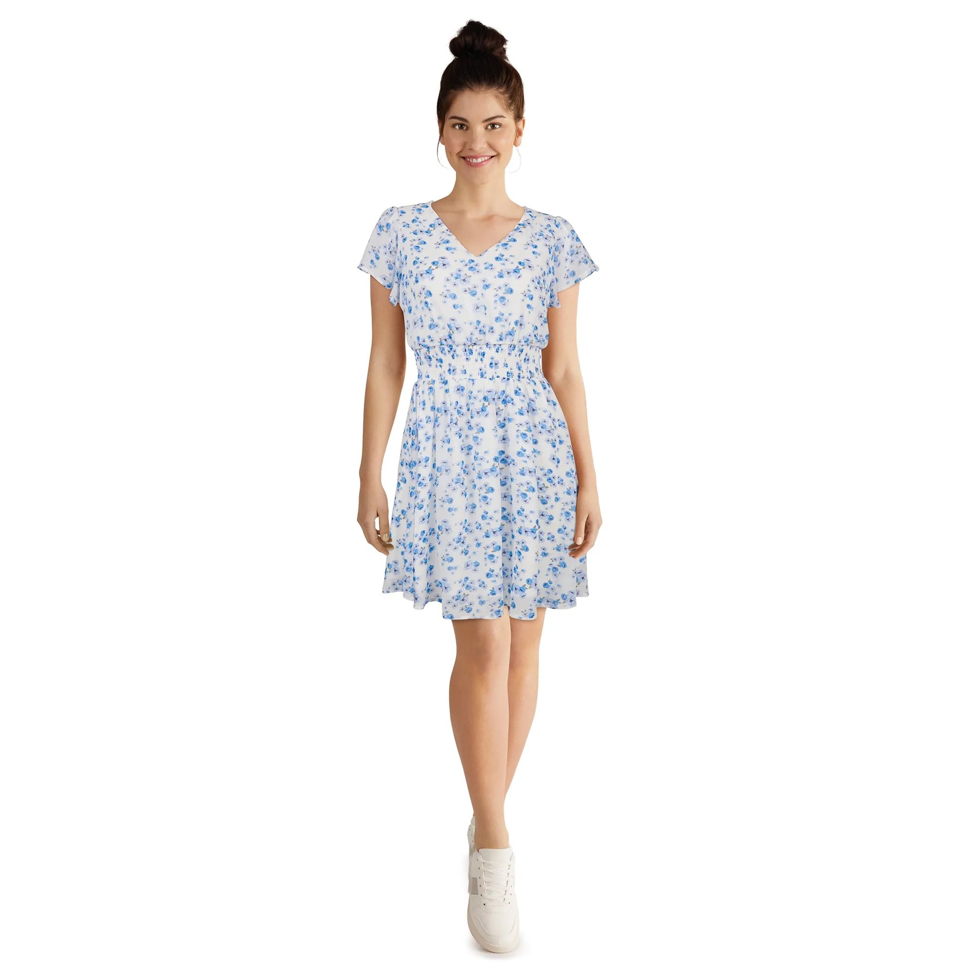 lily morgan Women's Flutter Sleeve Dress sold by Giant Tiger product image thumbnail 3