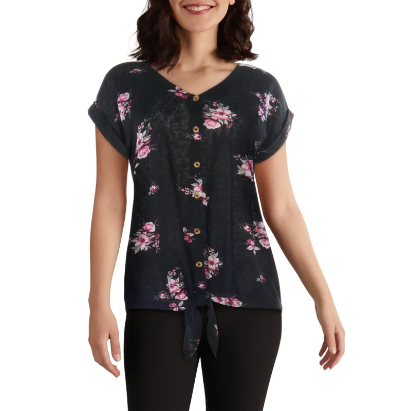 mySTYLE Women's Seaside Tie Front Top sold by Giant Tiger