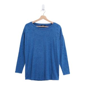 lily morgan Women's Plus Long Sleeve Pearl Trim Top sold by Giant Tiger