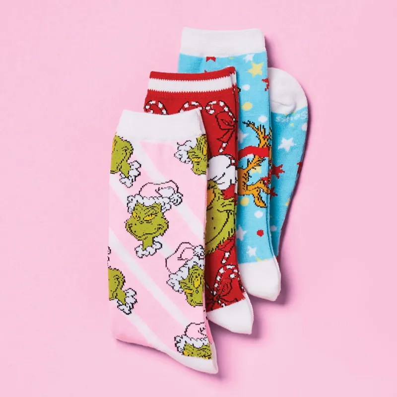 The Grinch Women's Crew Socks, 3-Pack sold by Giant Tiger
