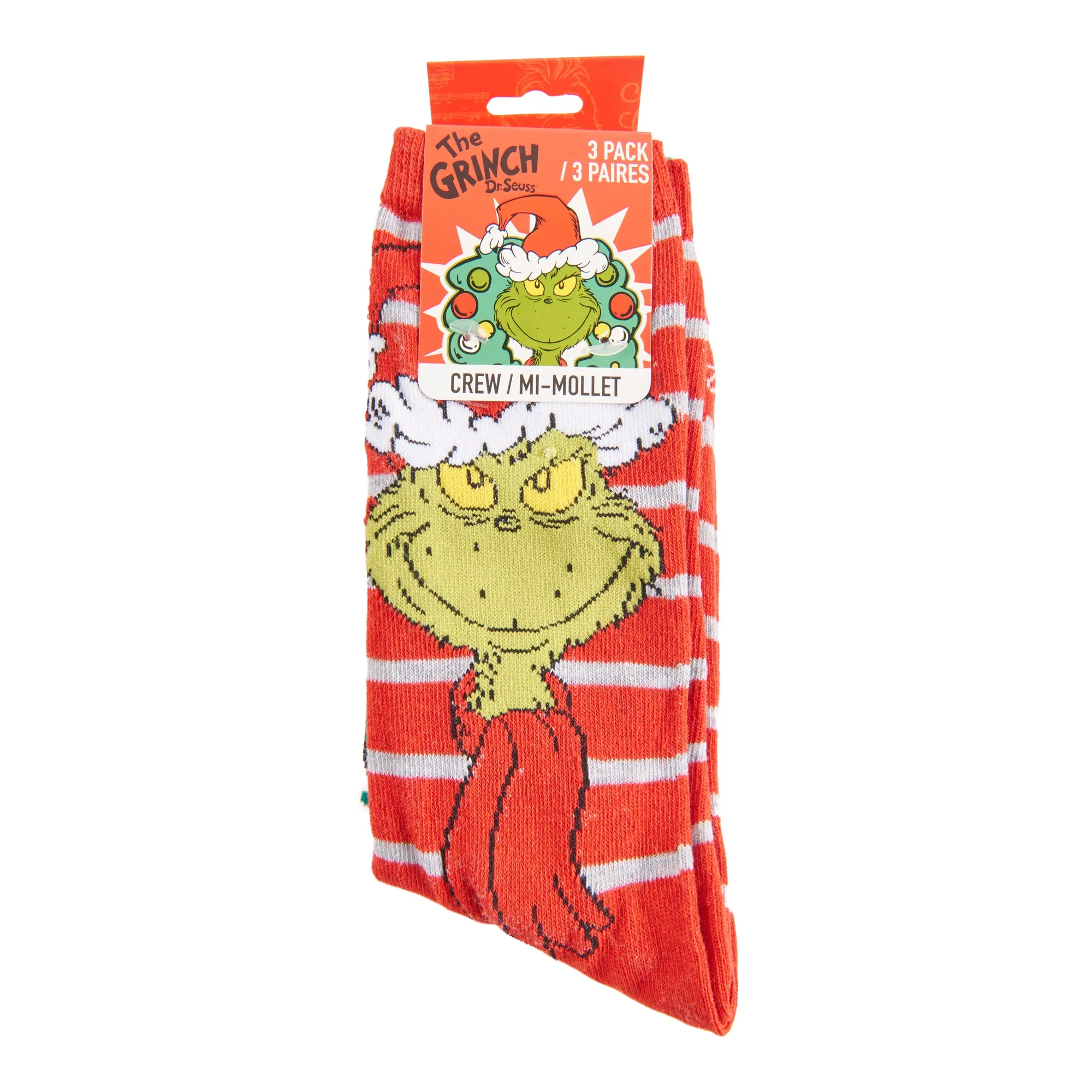 The Grinch Women's Crew Socks, 3-Pack sold by Giant Tiger product image thumbnail 2