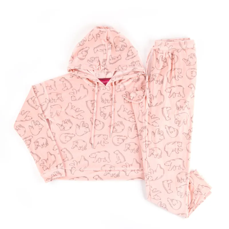 Carisma Women's Velour Sweater Hooded and Jogger PJ Set, 2-Piece sold by Giant Tiger