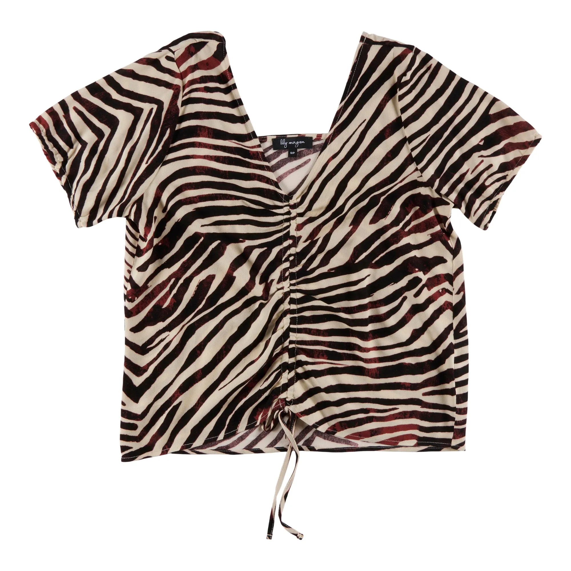 lily morgan Women's Mystic Printed Ruched Front Top sold by Giant Tiger
