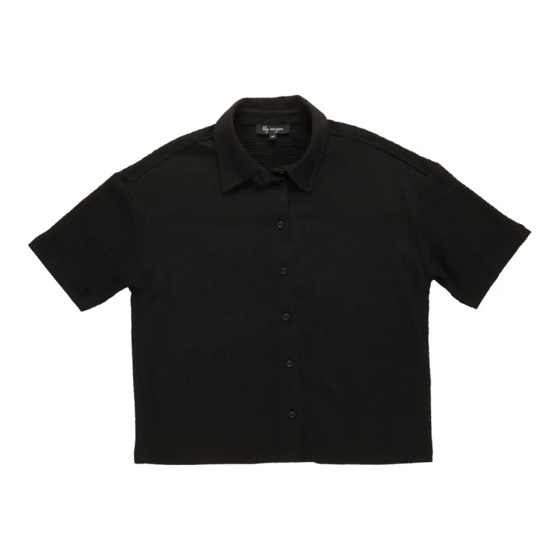 lily morgan Women's Short Sleeve Button-Up Shirt sold by Giant Tiger