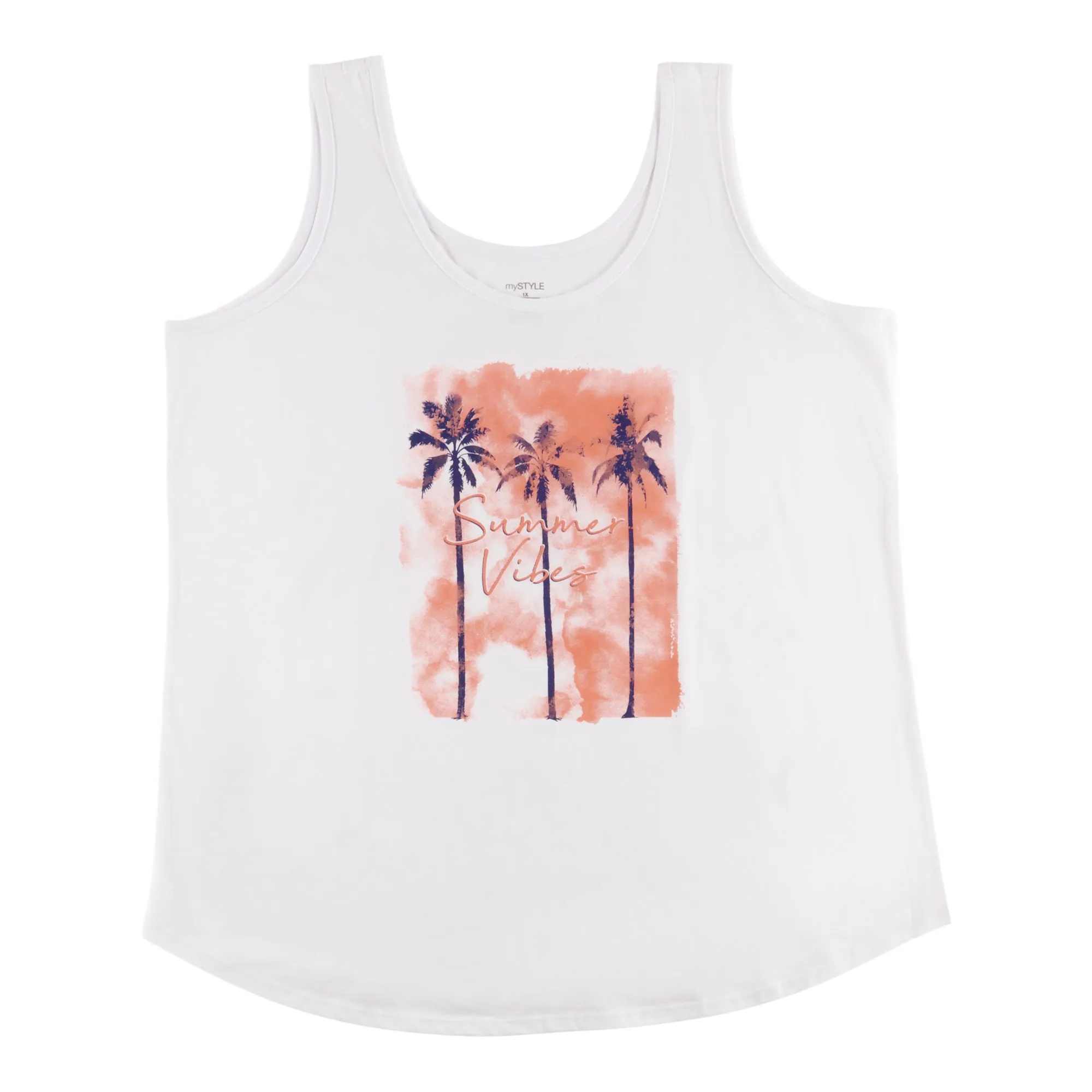 mySTYLE Women's Plus Summer Sizzle Printed Vibe Tank Top sold by Giant Tiger product image thumbnail 3