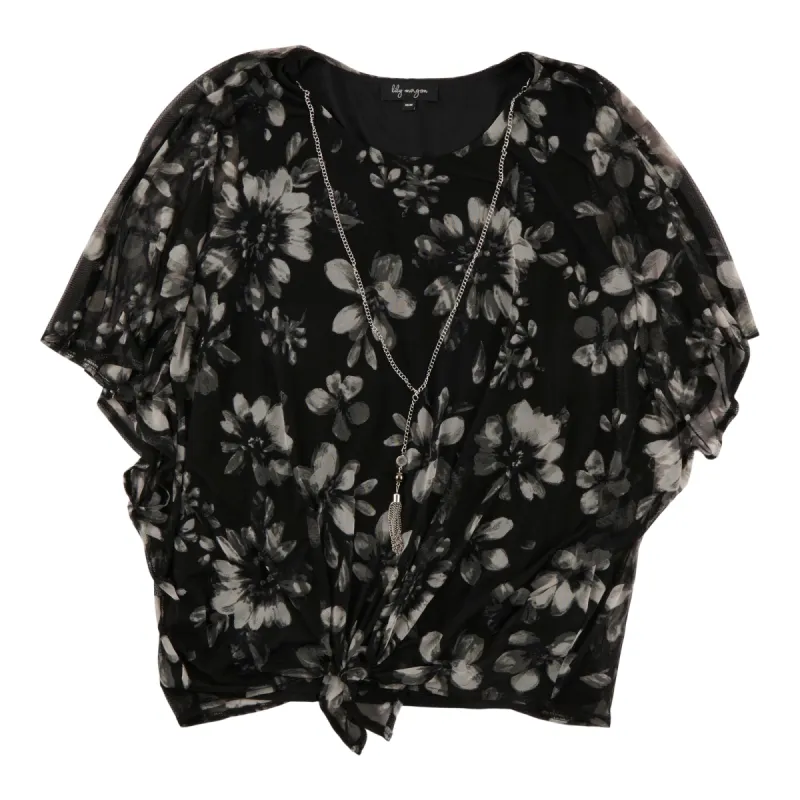lily morgan Women's Printed Mesh Top sold by Giant Tiger