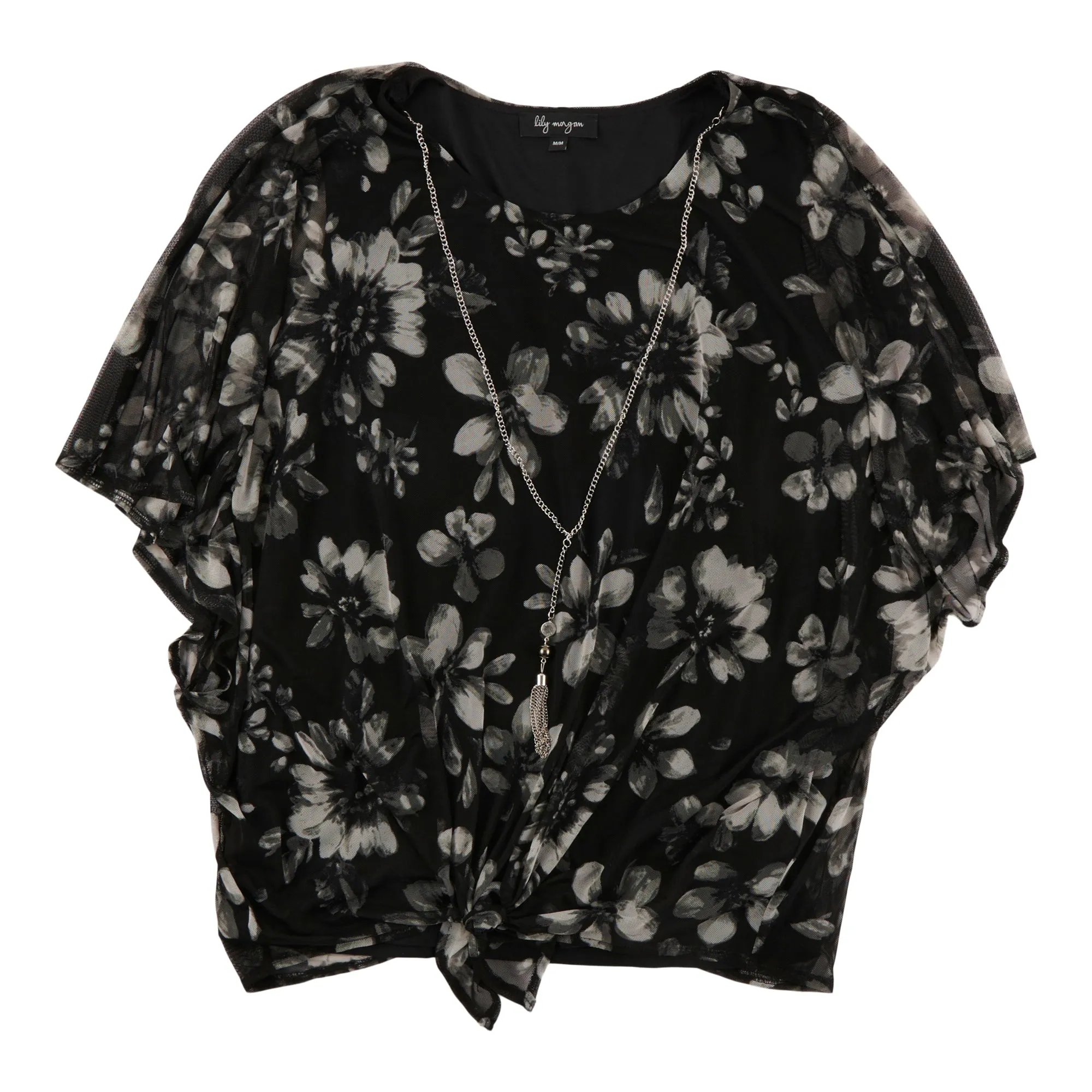 lily morgan Women's Printed Mesh Top sold by Giant Tiger
