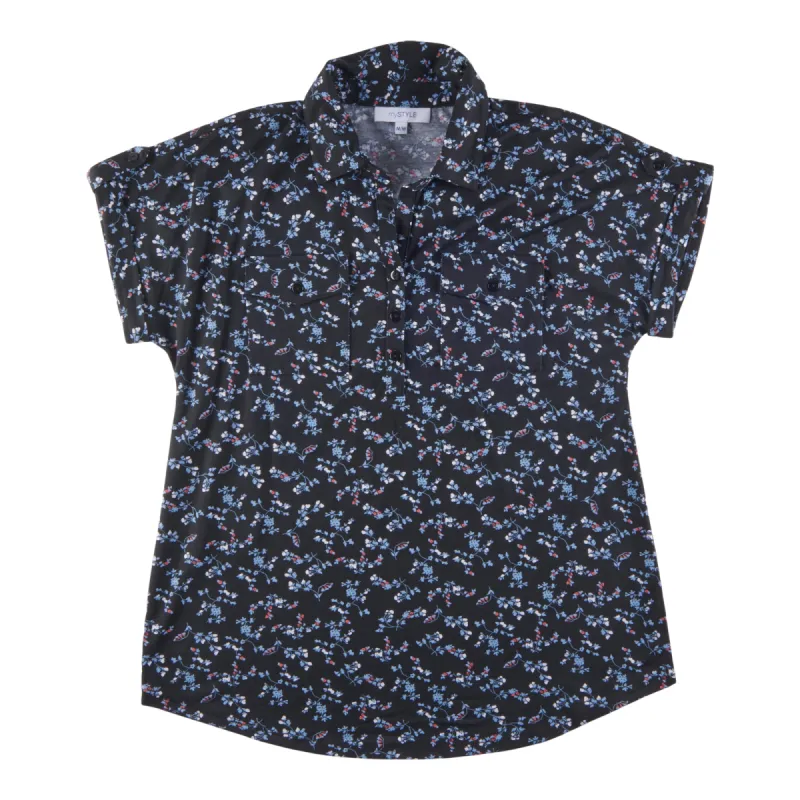 mySTYLE Women's Street Smart Front Button Printed Top sold by Giant Tiger