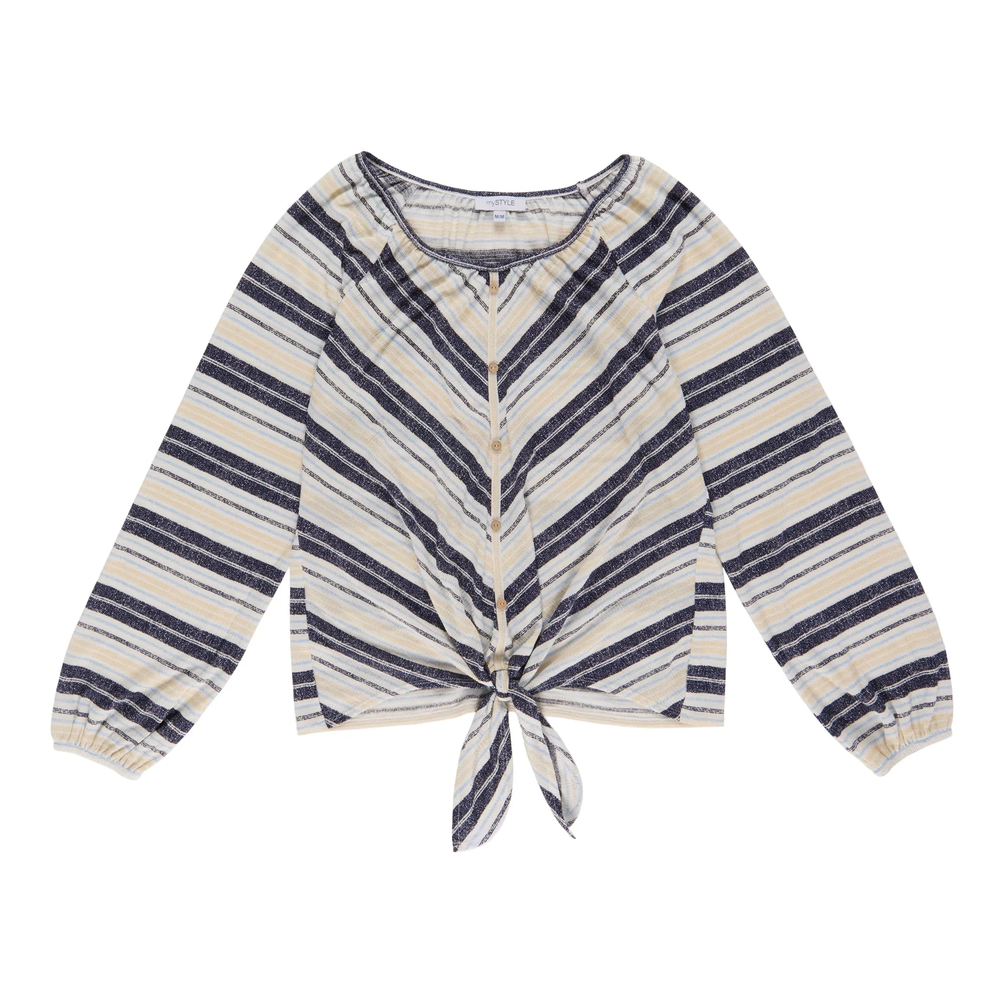 mySTYLE Women's V-Stripe Tie Front Top sold by Giant Tiger product image thumbnail 2