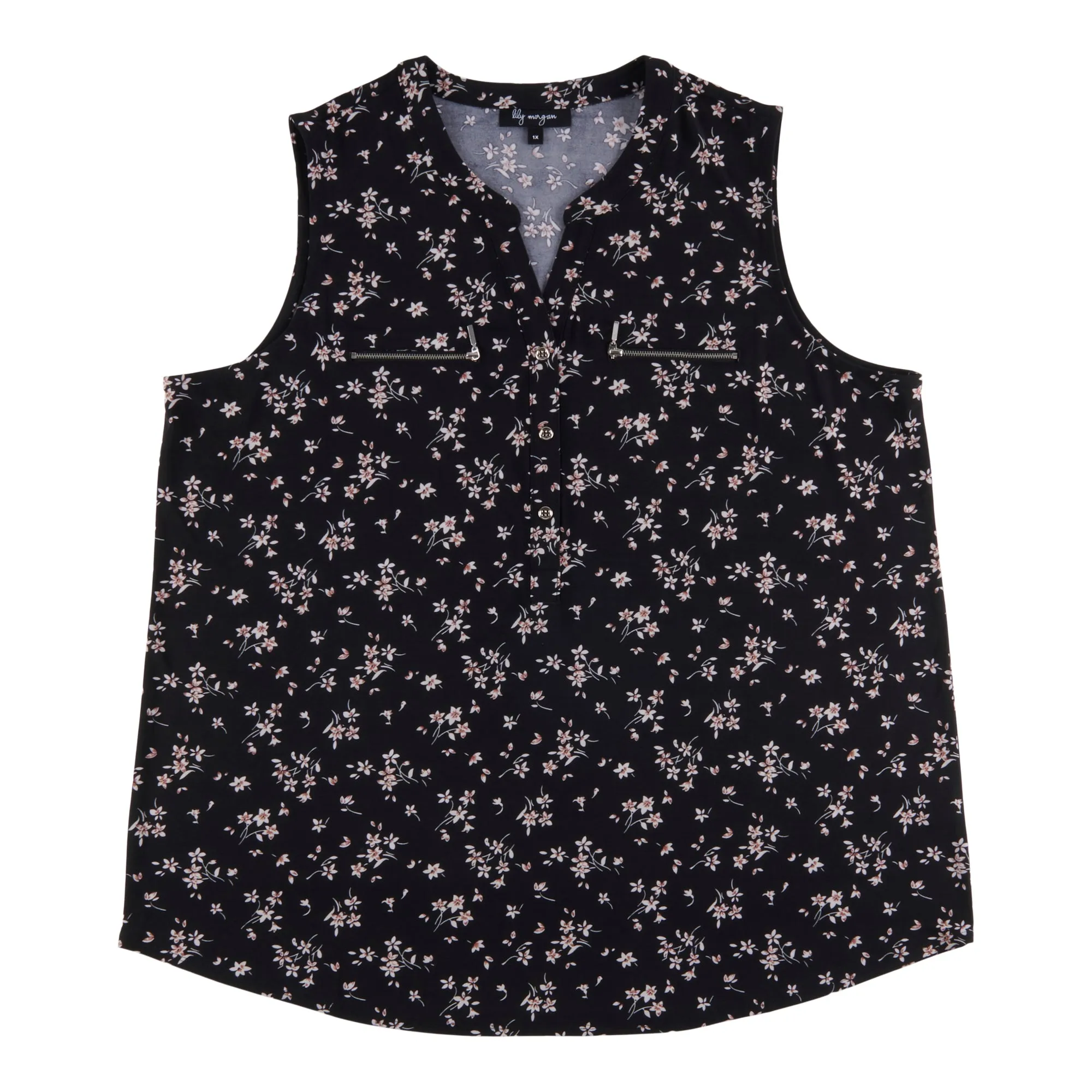 lily morgan Women's Plus Mystic Zip Front Tank sold by Giant Tiger