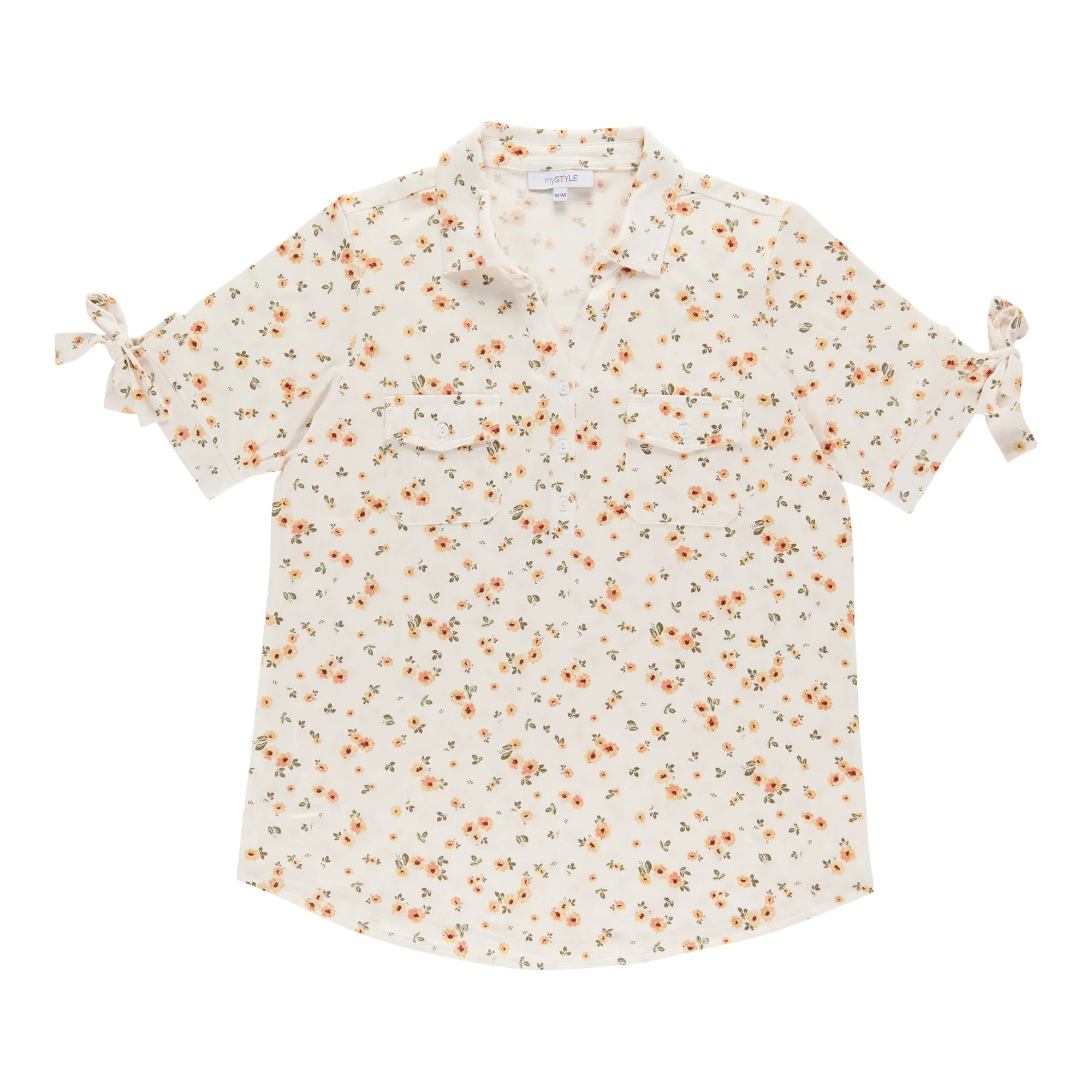 mySTYLE Women's Printed Sleeve Tie Top sold by Giant Tiger product image thumbnail 2