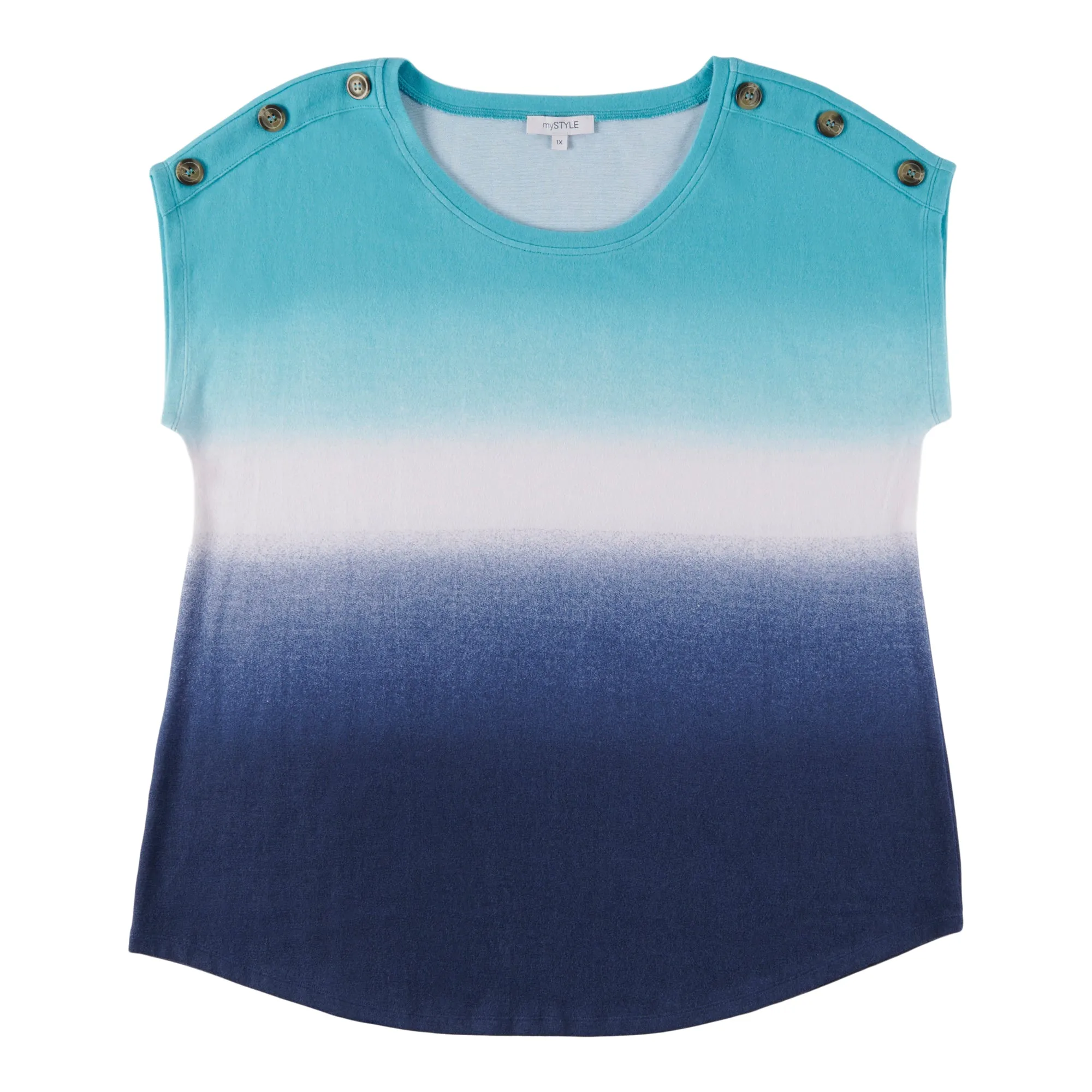 mySTYLE Women's Plus Seaside Dip Dye Top sold by Giant Tiger product image thumbnail 2
