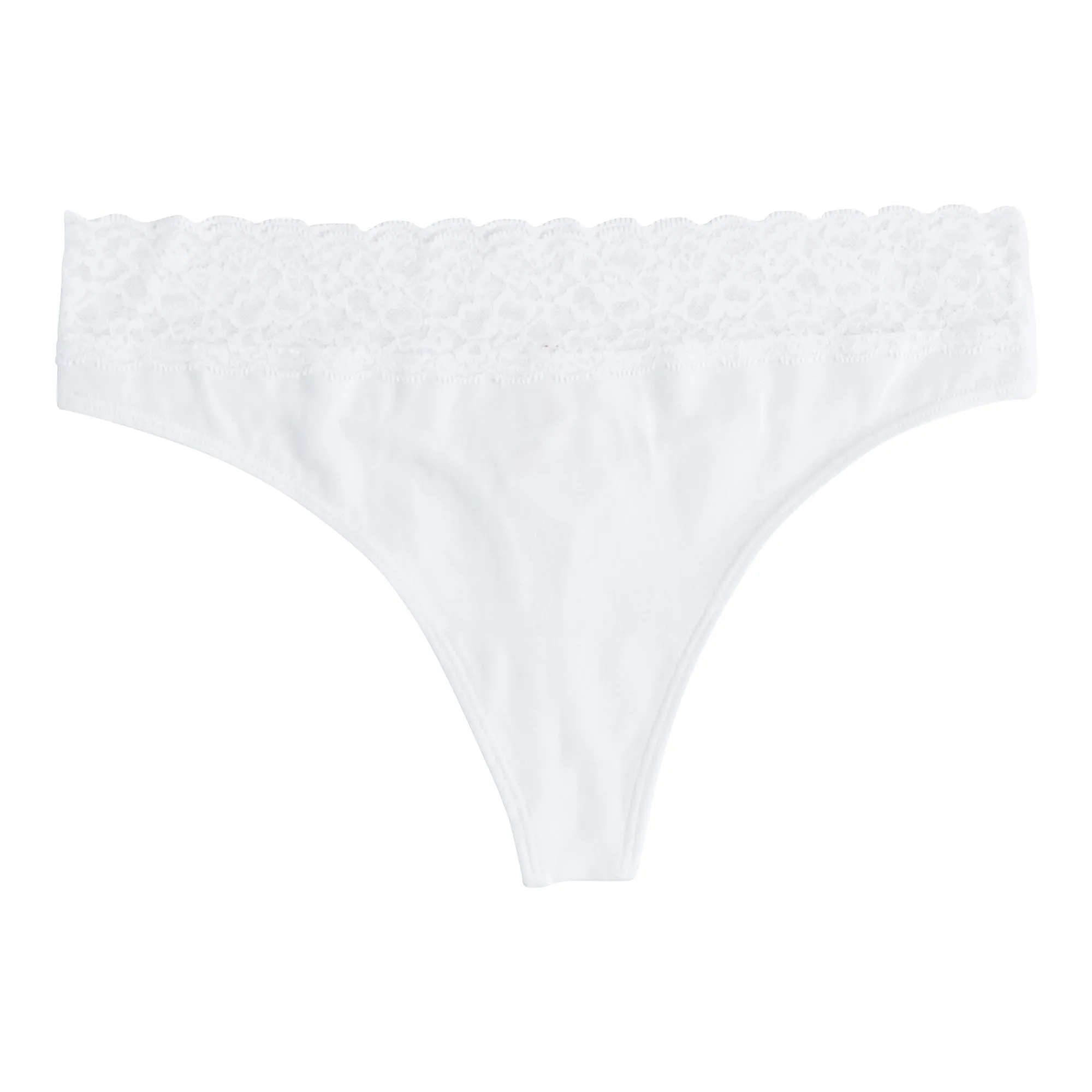 Carisma Women's Cotton Lace Thong, White sold by Giant Tiger