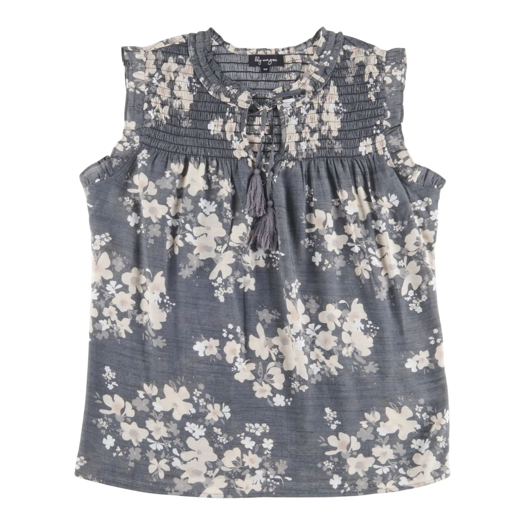 lily morgan Women's Ocean Blues Smocked Front Top sold by Giant Tiger product image thumbnail 2