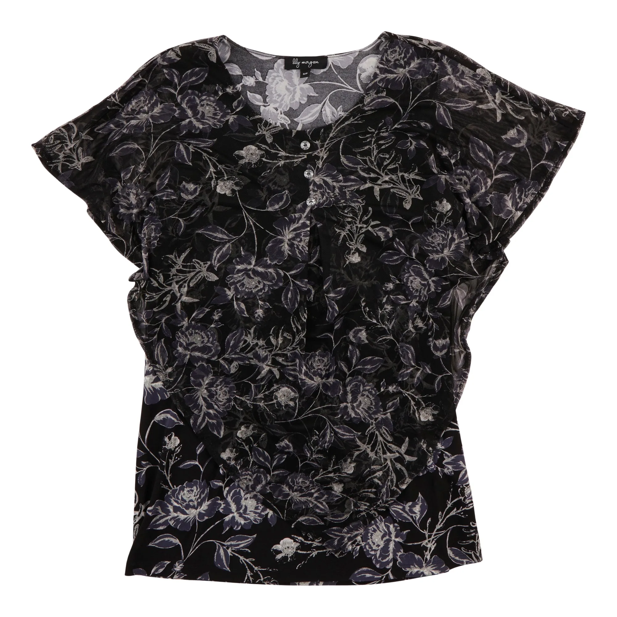 lily morgan Women's Casual Mesh Overlay Blouse sold by Giant Tiger product image thumbnail 2