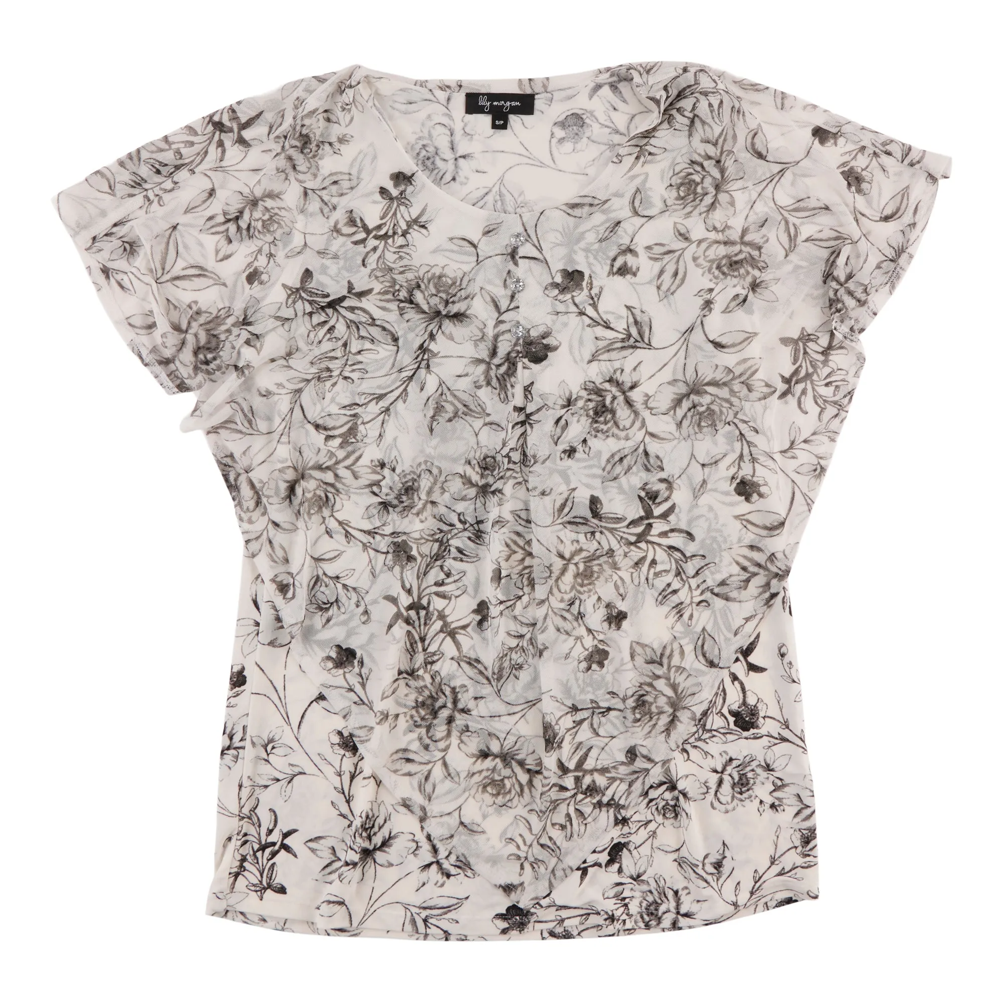 lily morgan Women's Casual Mesh Overlay Blouse sold by Giant Tiger product image thumbnail 4