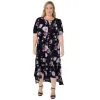 lily morgan Women's Plus Exotic High Low Dress sold by Giant Tiger