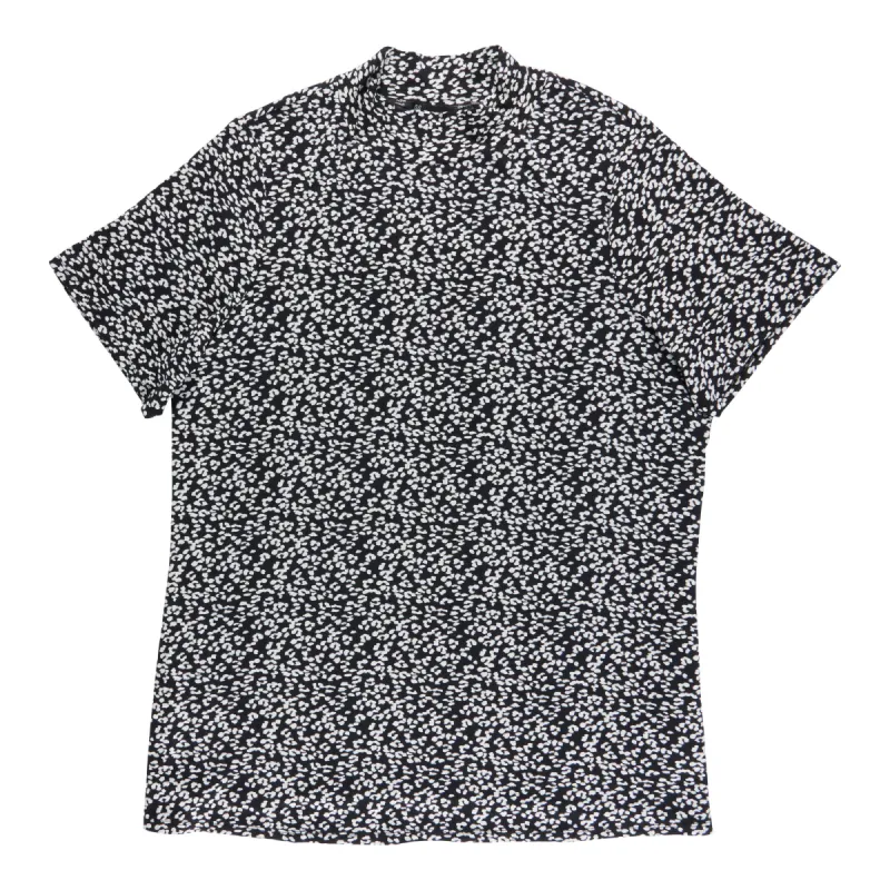 lily morgan Women's Plus Trendsetters Cap Sleeve Printed Mock Neck Top sold by Giant Tiger