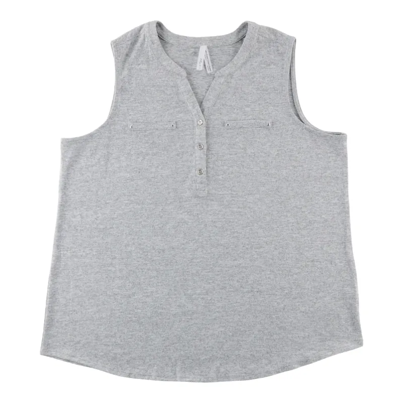 Women's Plus Sleeveless Zip Camisole with Buttons sold by Giant Tiger