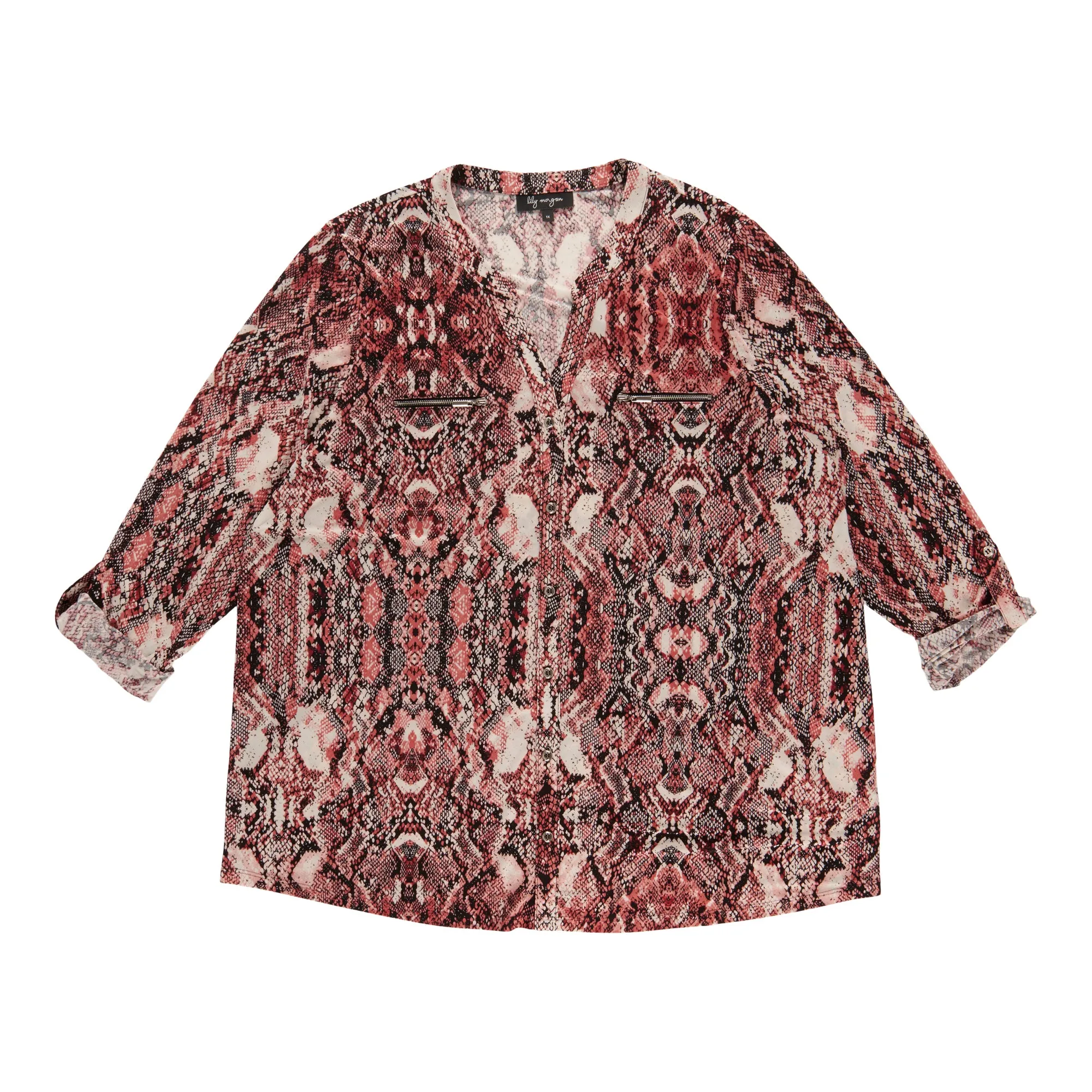 lily morgan Women's Plus Top with Zipper Details sold by Giant Tiger product image thumbnail 2