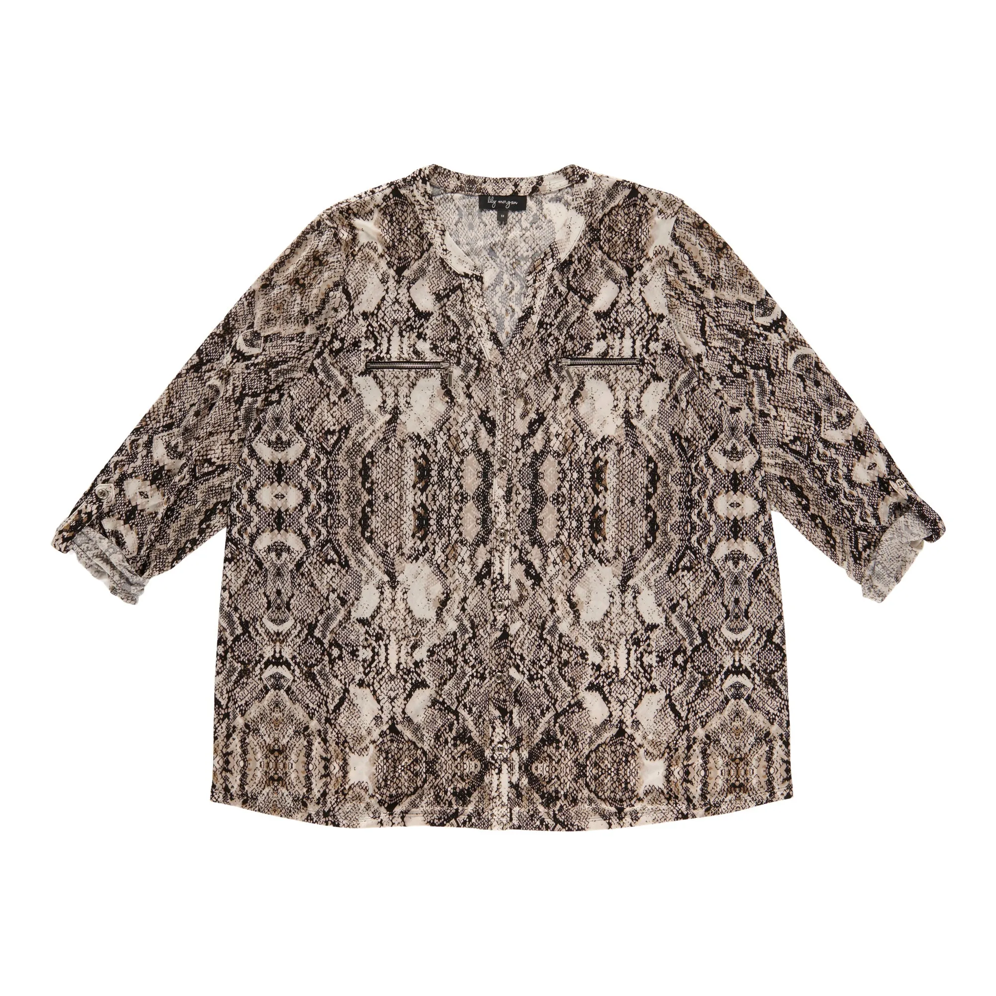 lily morgan Women's Plus Top with Zipper Details sold by Giant Tiger