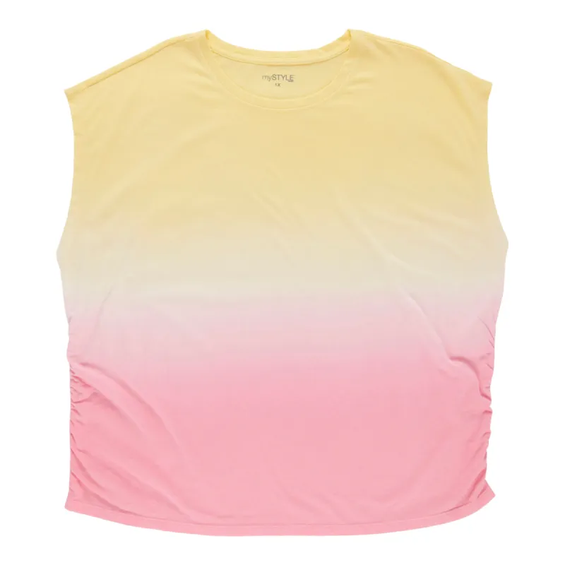 lily morgan Women's Plus Dip Dye Top sold by Giant Tiger