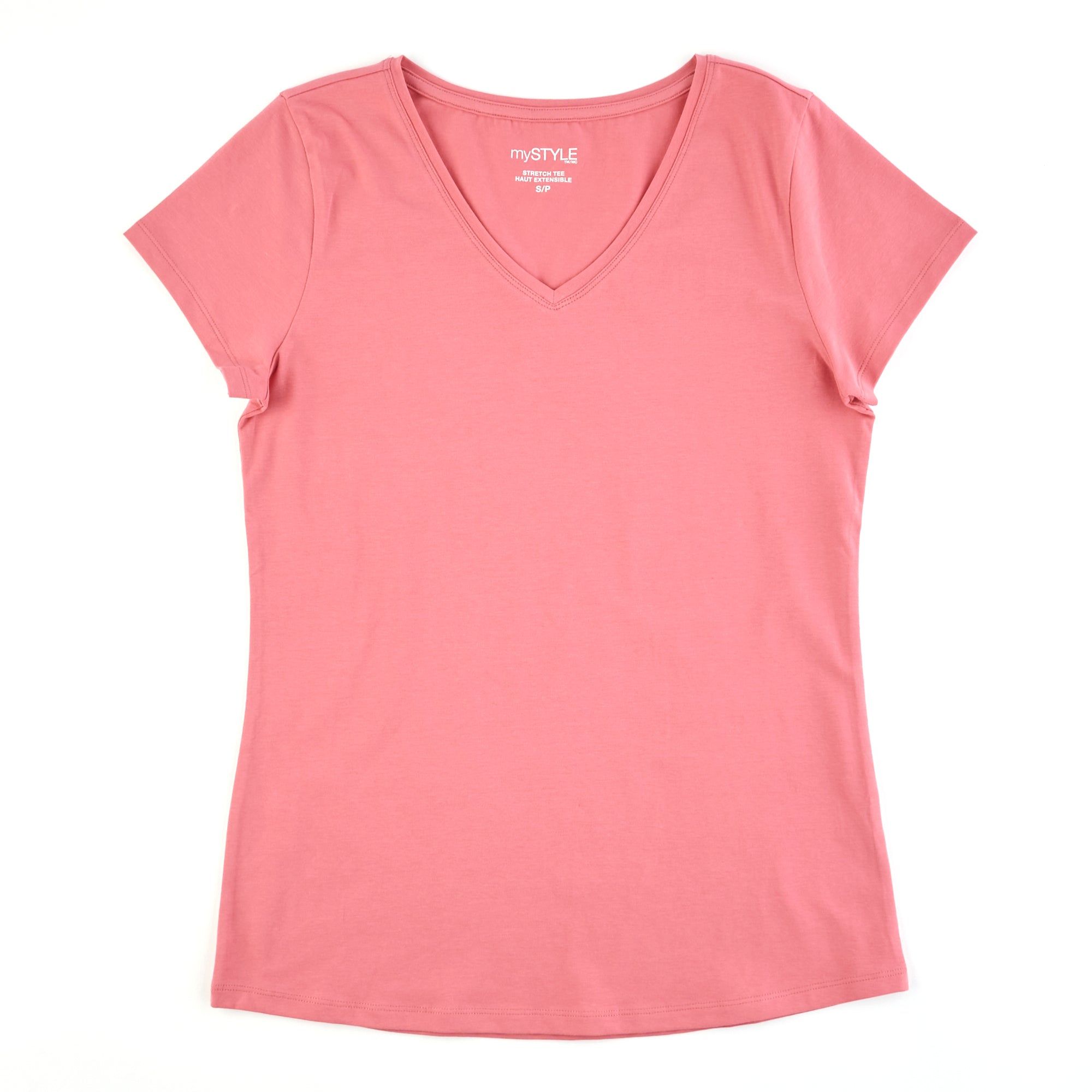 mySTYLE Women's V-Neck Stretch T-Shirt sold by Giant Tiger product image thumbnail 3