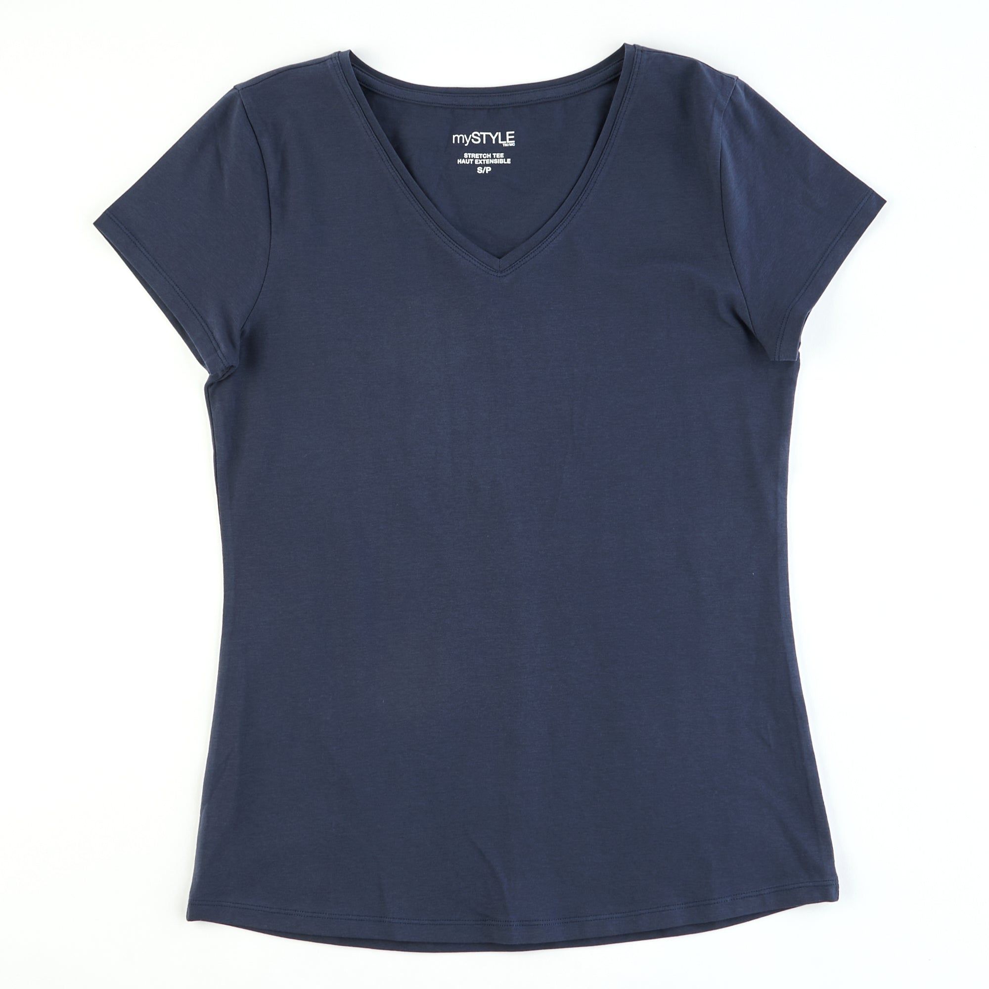 mySTYLE Women's V-Neck Stretch T-Shirt sold by Giant Tiger product image thumbnail 2