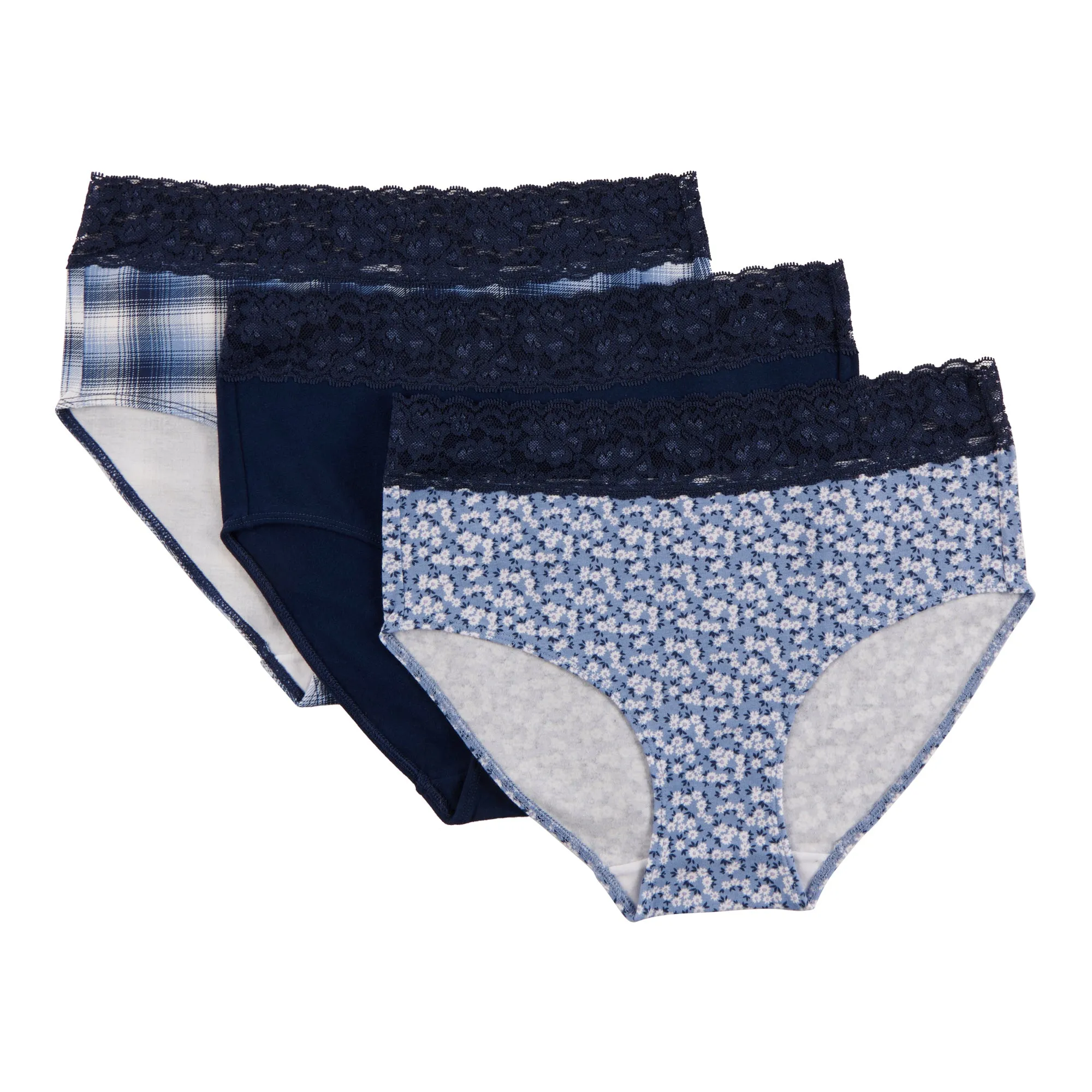 Carisma Women's Cotton Lace Brief, 3-Pack sold by Giant Tiger