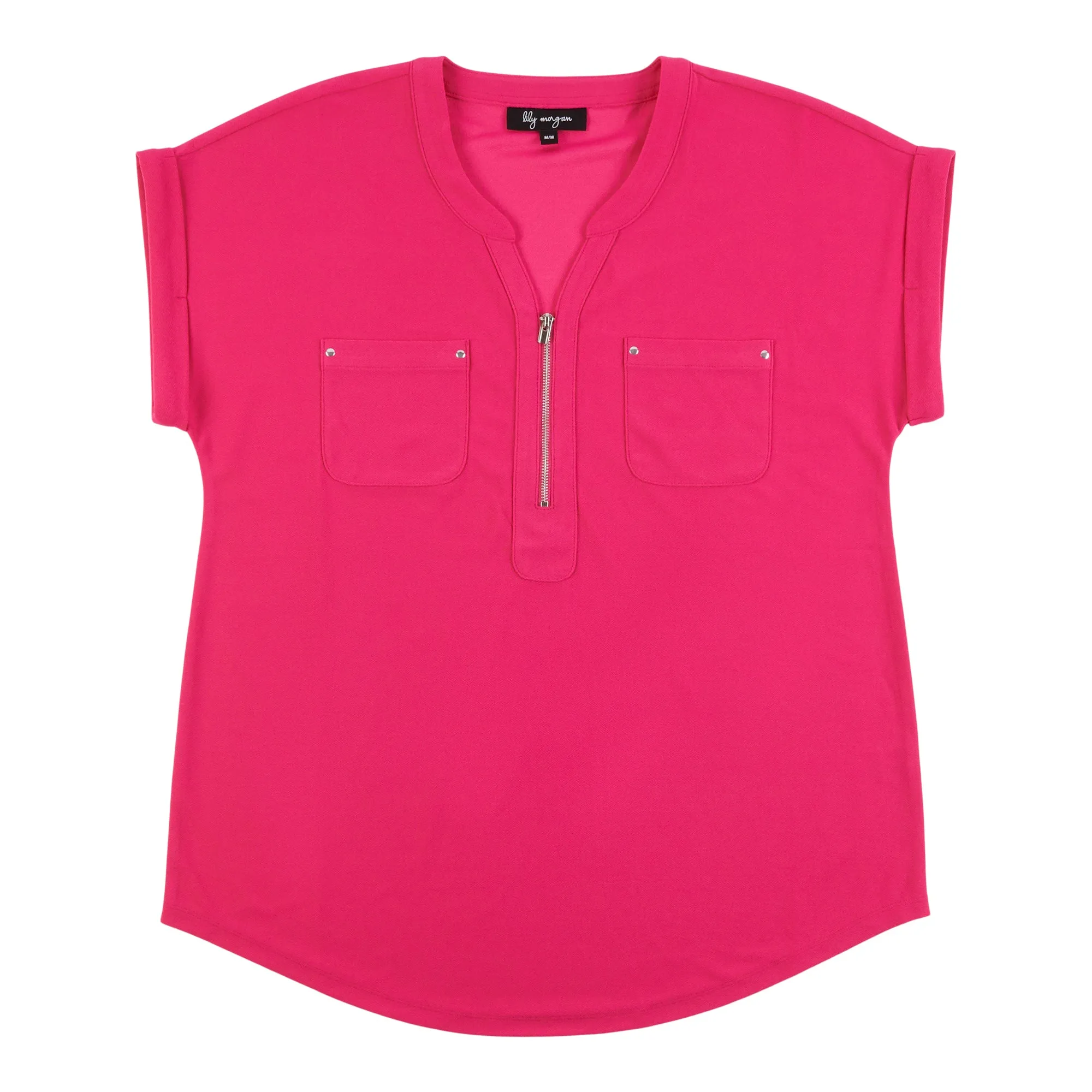 lily morgan Women's Simply Chic 1/4 Zip Front Top sold by Giant Tiger product image thumbnail 2