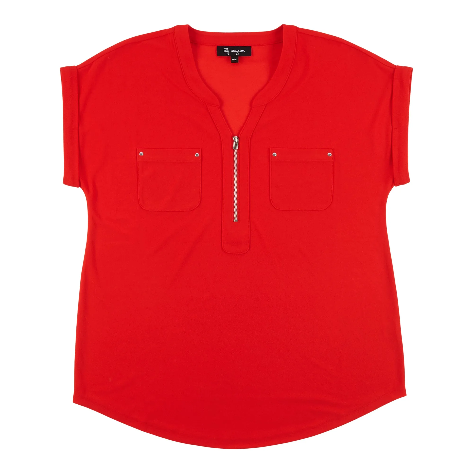 lily morgan Women's Simply Chic 1/4 Zip Front Top sold by Giant Tiger product image thumbnail 4