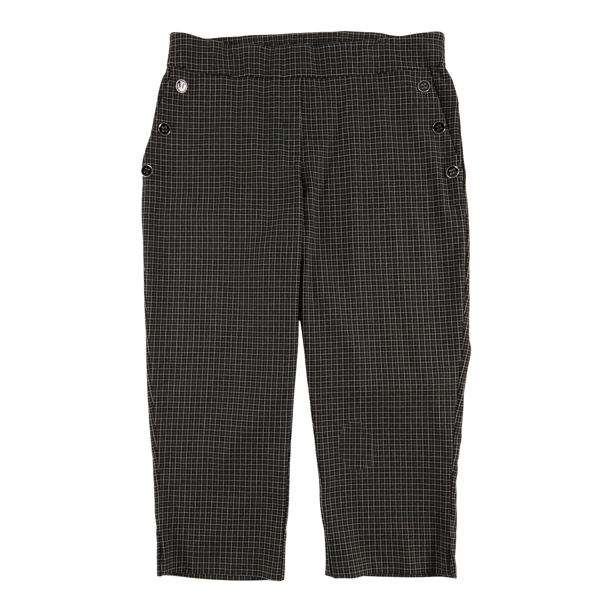 lily morgan Women's Plus Simply Chic Knit Button Crop Pants sold by Giant Tiger product image thumbnail 2