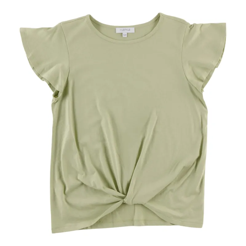 mySTYLE Women's Twisted Front Knot T-Shirt sold by Giant Tiger