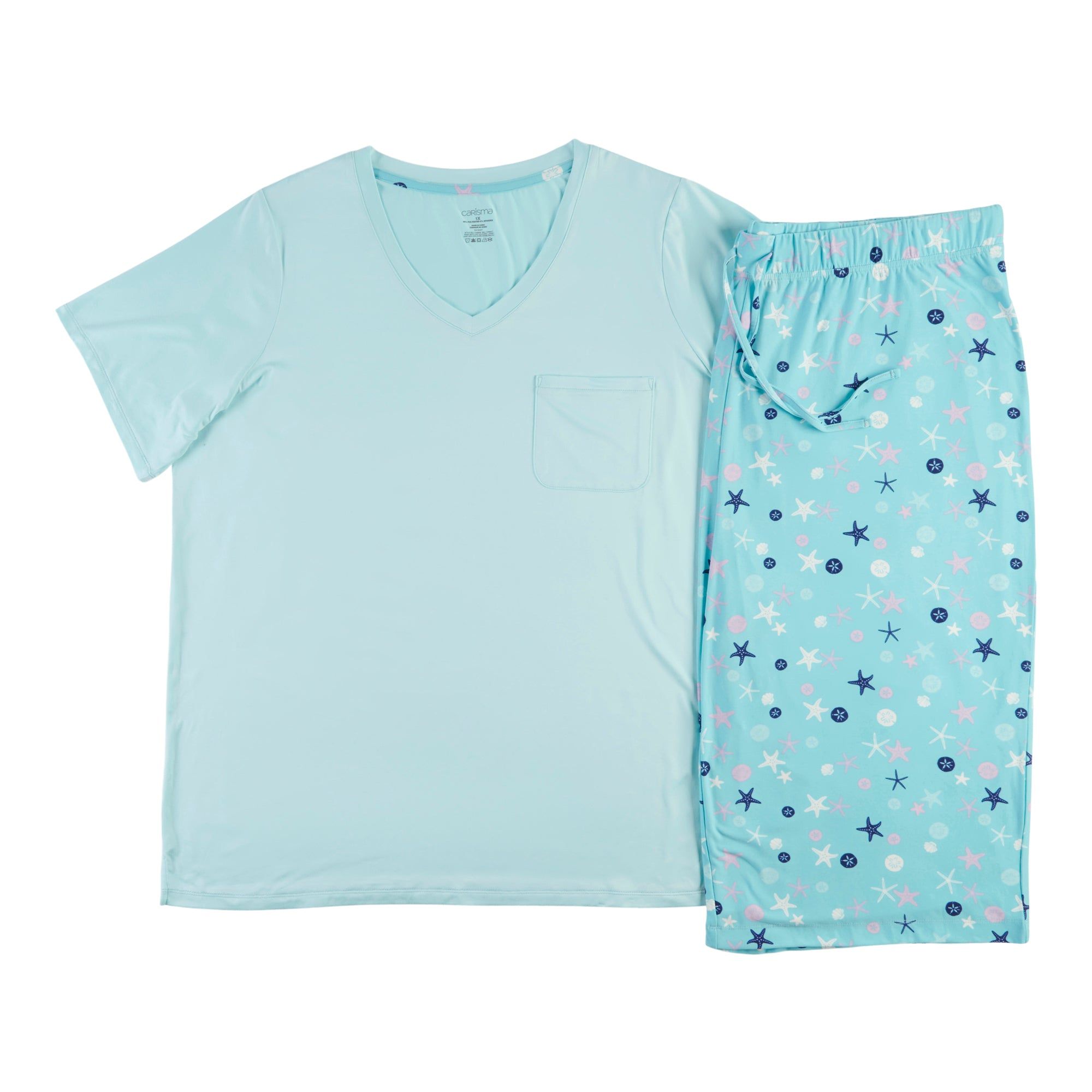 Carisma Women's Plus Summer Tropics T-Shirt Capri Pyjama Set, 2-piece sold by Giant Tiger