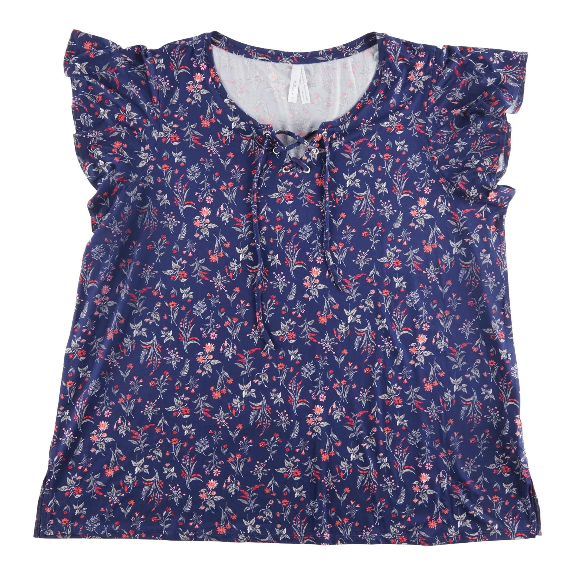 Women's Plus All-Over Printed Lace-Up Top sold by Giant Tiger product image thumbnail 3