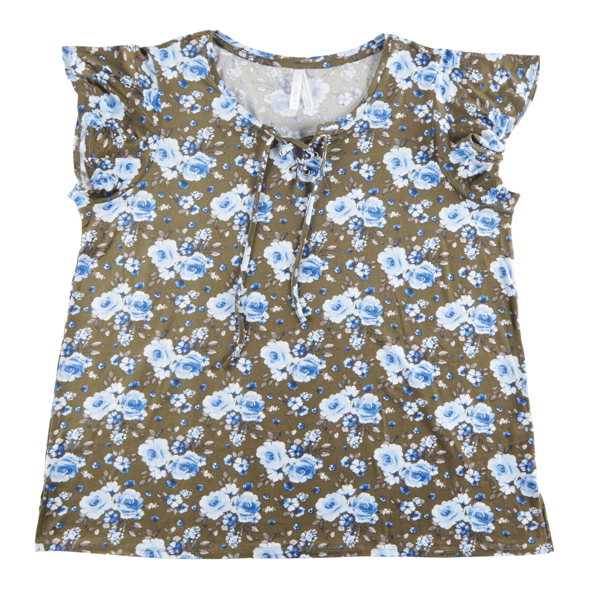 Women's Plus All-Over Printed Lace-Up Top sold by Giant Tiger product image thumbnail 4