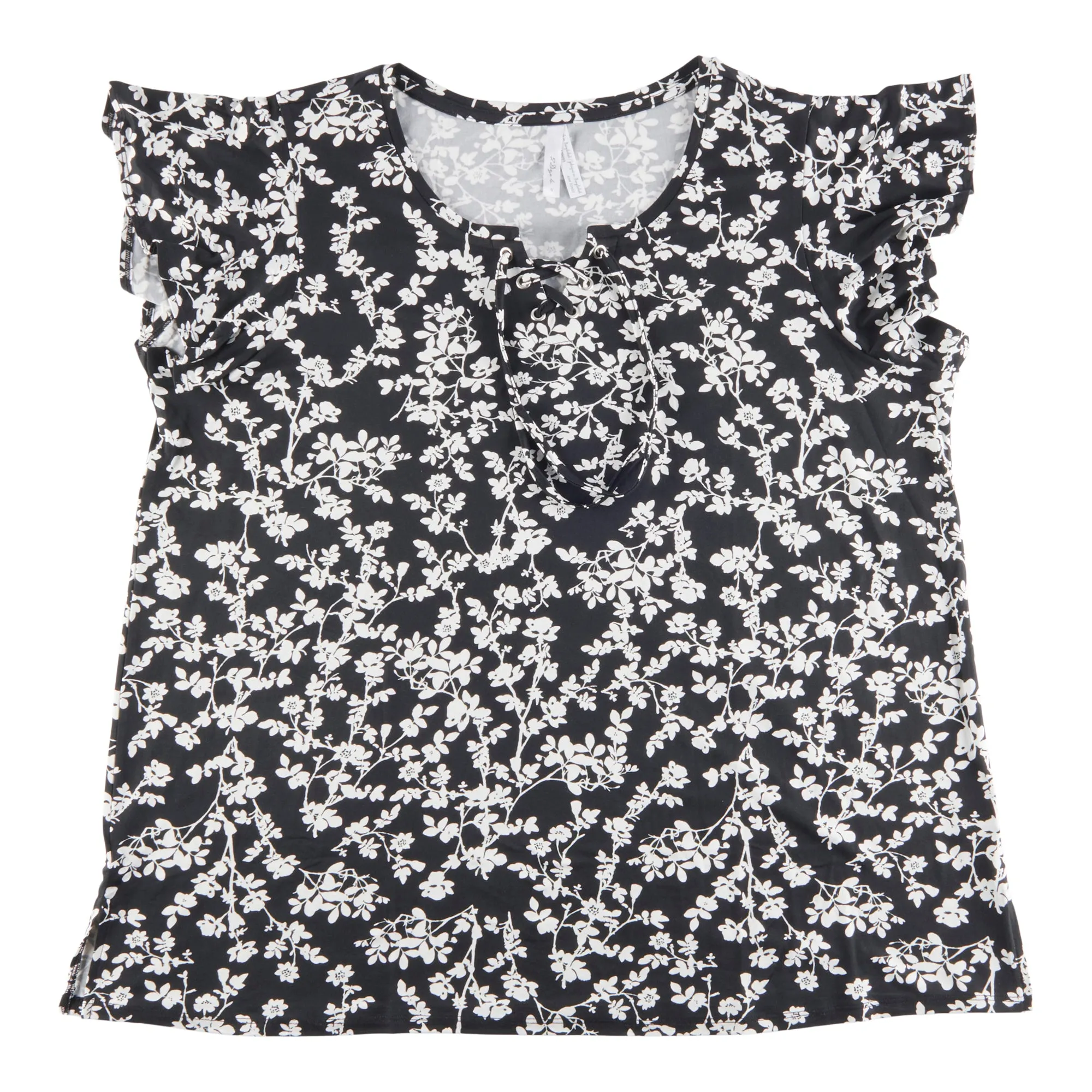 Women's Plus All-Over Printed Lace-Up Top sold by Giant Tiger product image thumbnail 2