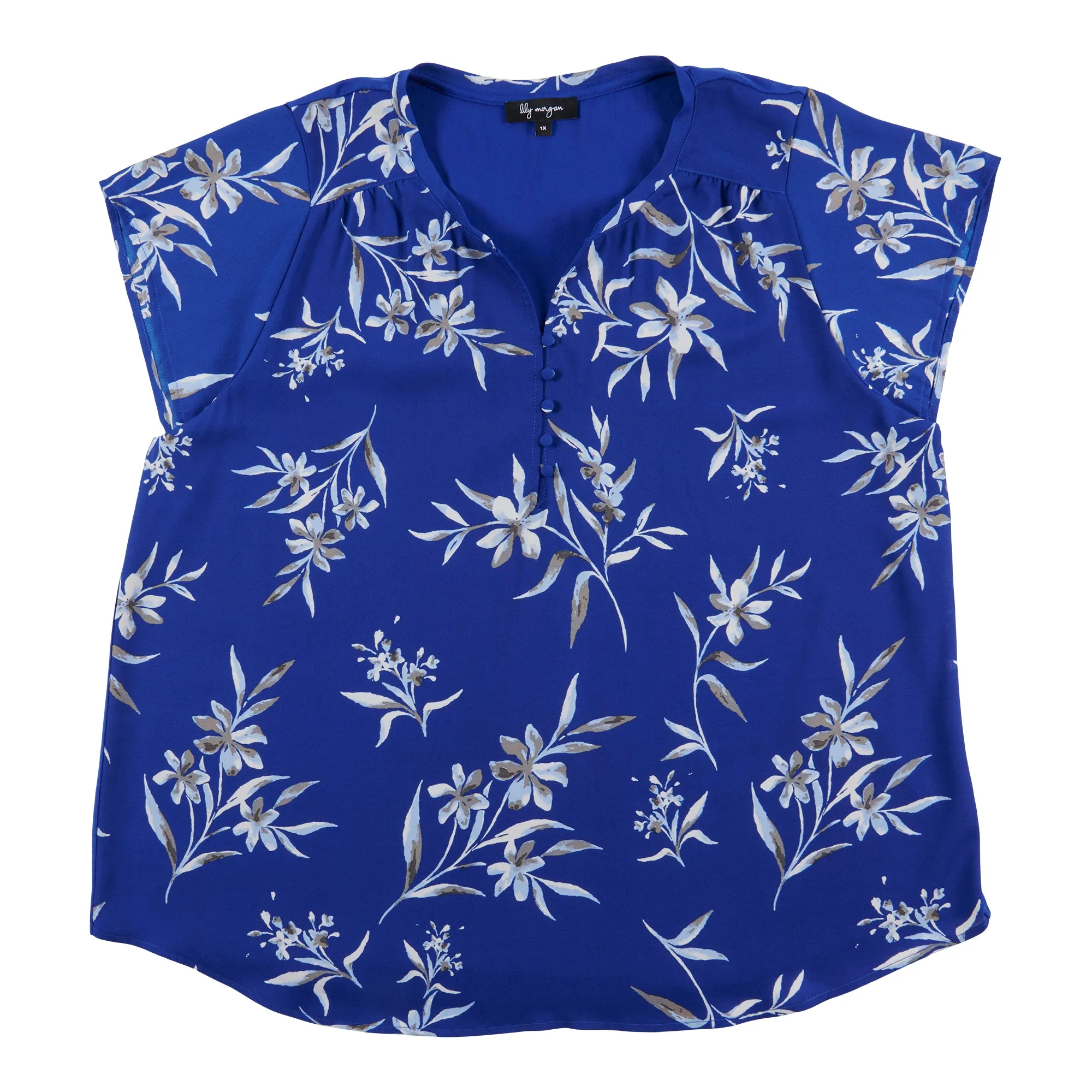 Women's Plus Tropical Printed Knit Back Blouse sold by Giant Tiger