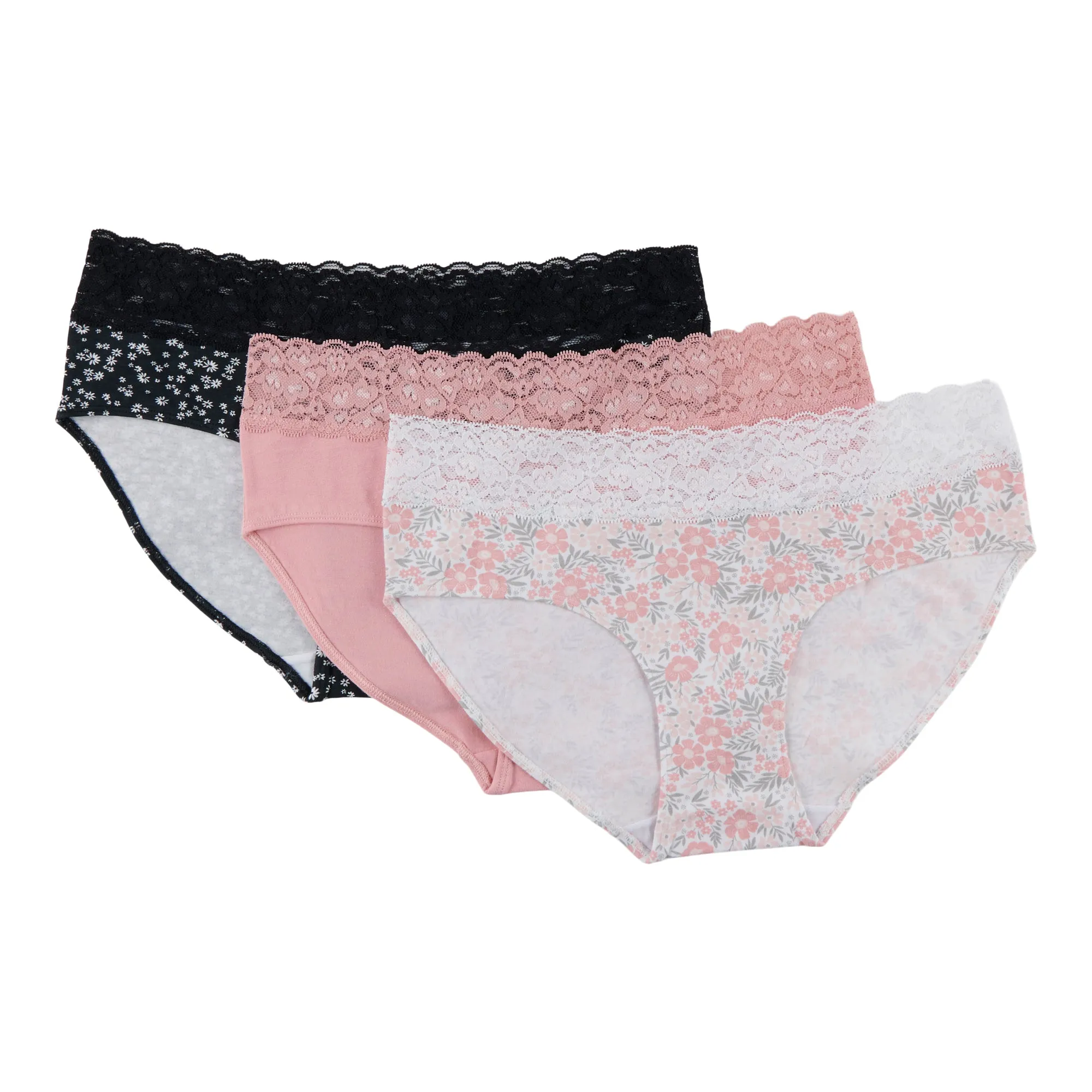 Carisma Women's Cotton Lace Hipster, 3-Pack sold by Giant Tiger product image thumbnail 2