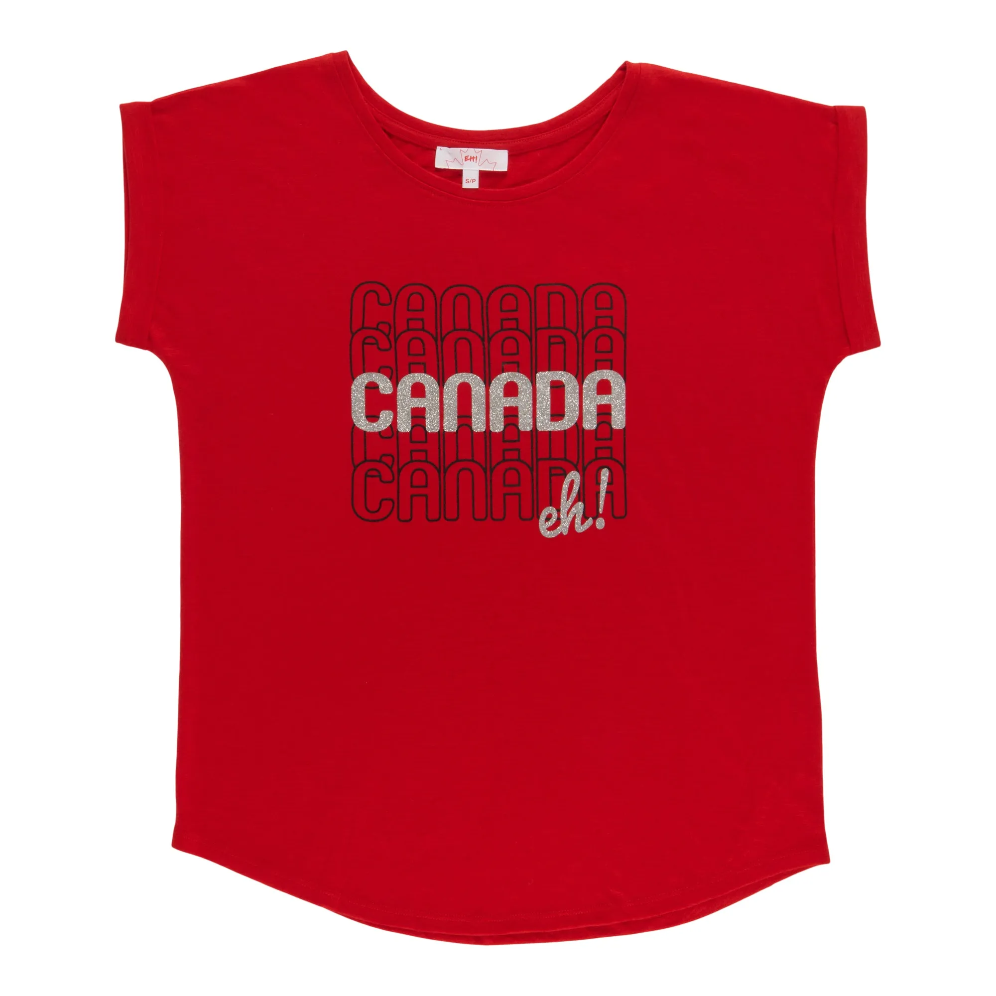 Canada EH! Women's Printed Glitter Tee sold by Giant Tiger product image thumbnail 4