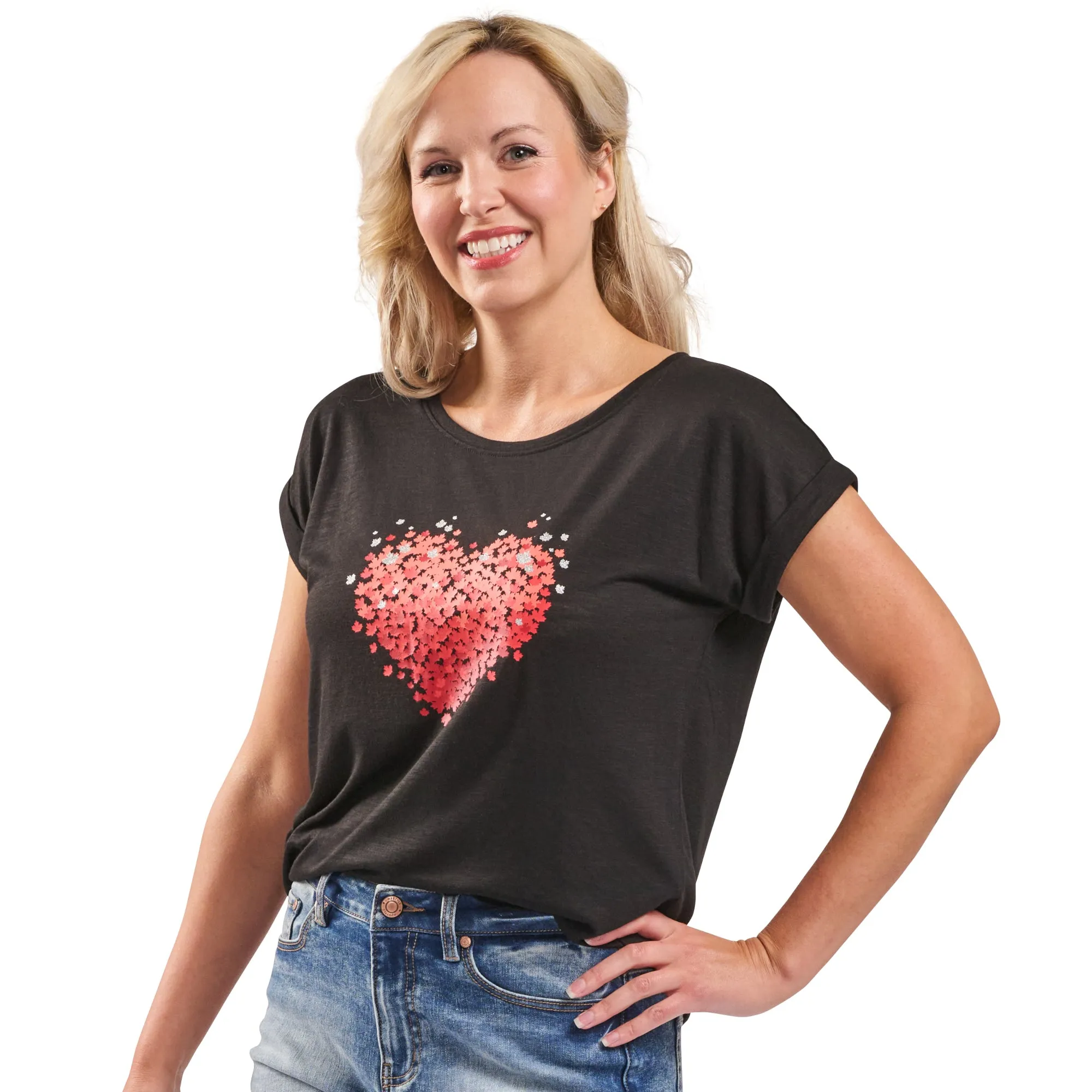 Canada EH! Women's Printed Glitter Tee sold by Giant Tiger