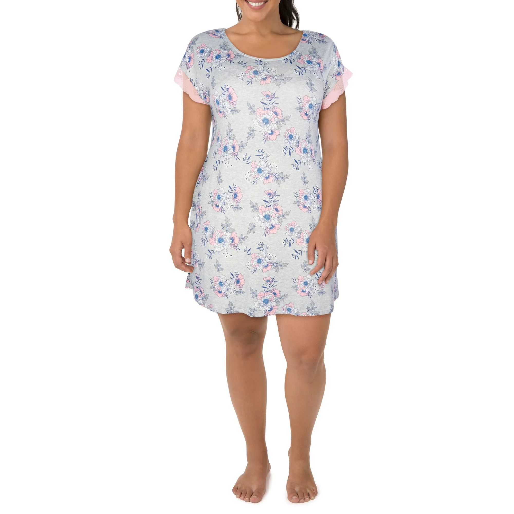 Carisma Women's Plus Perfect Dream Peachy Sleepshirt with Lace sold by Giant Tiger product image thumbnail 3