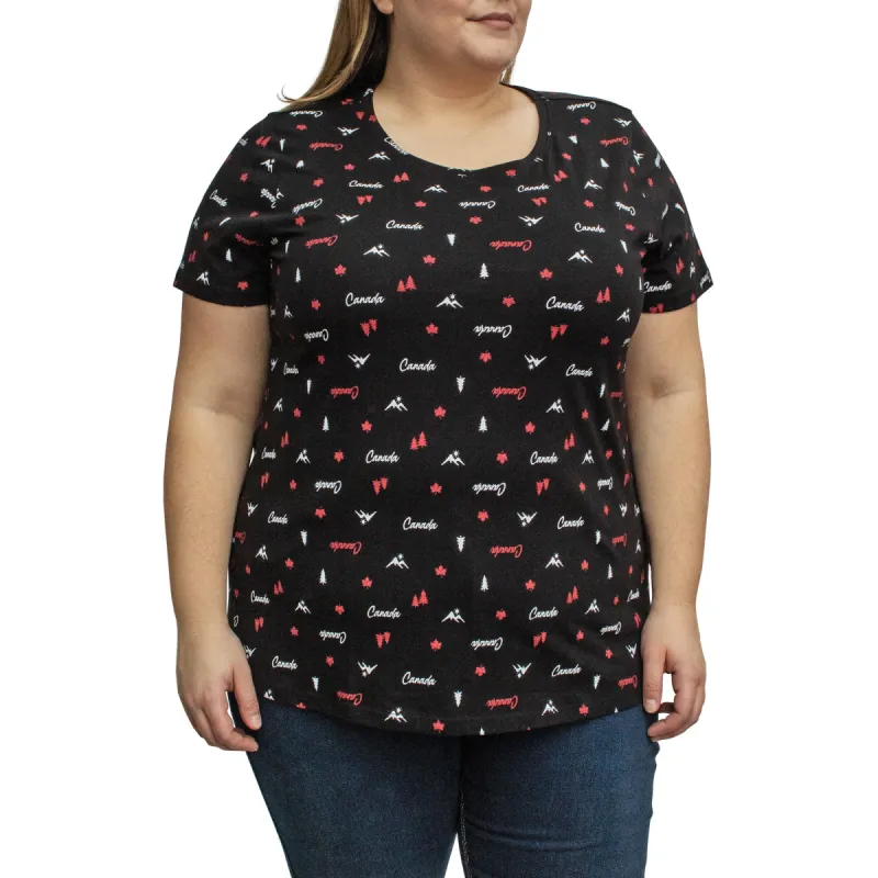 Canada EH! Women's Plus Scoop Neck T-Shirt sold by Giant Tiger