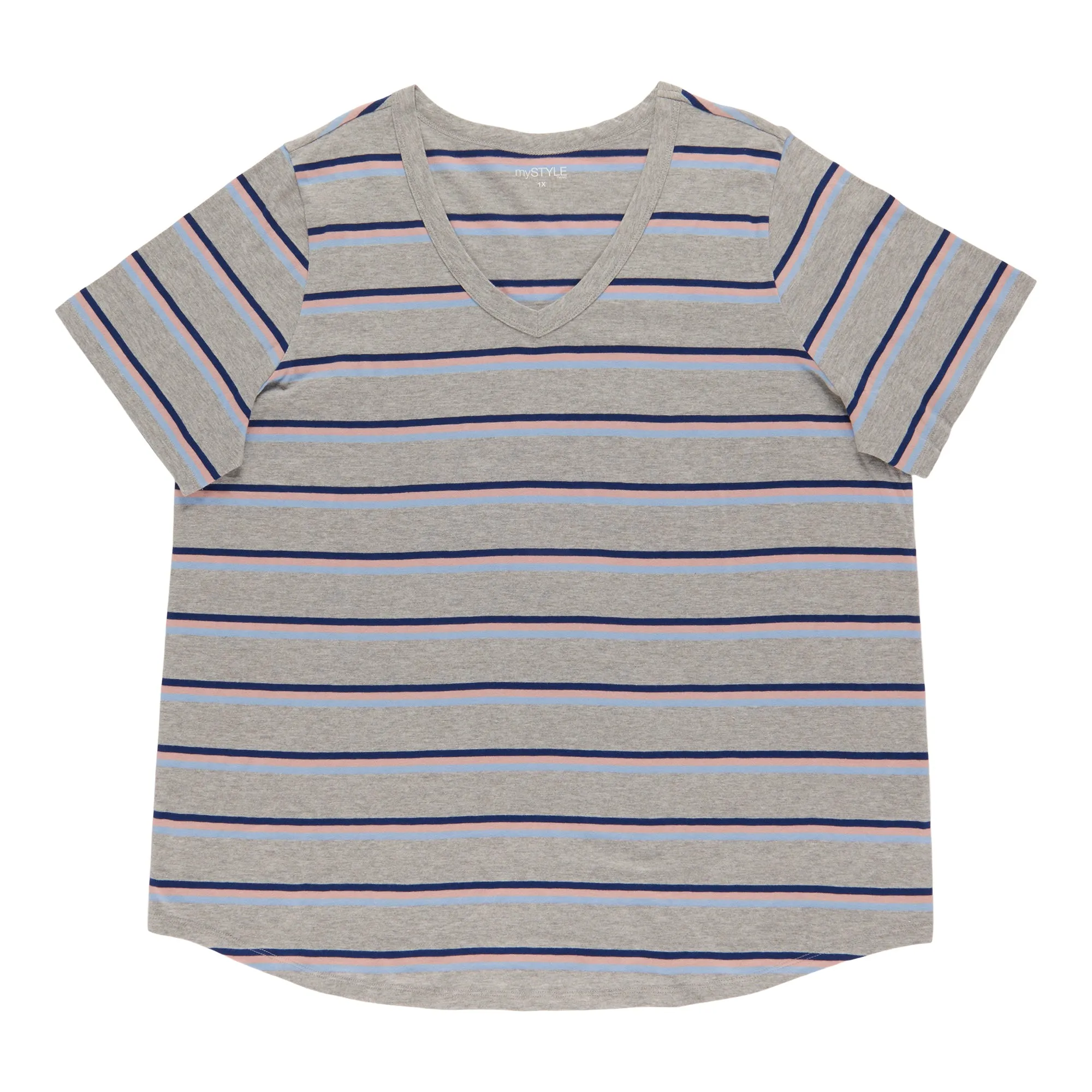 mySTYLE Women's Plus V-Neck T-Shirt sold by Giant Tiger