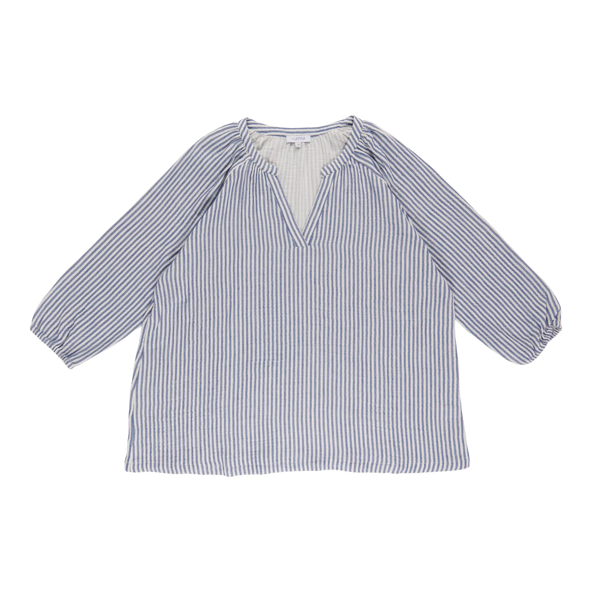 mySTYLE Women's Plus V-Neck Crinkle Blouse sold by Giant Tiger product image thumbnail 2