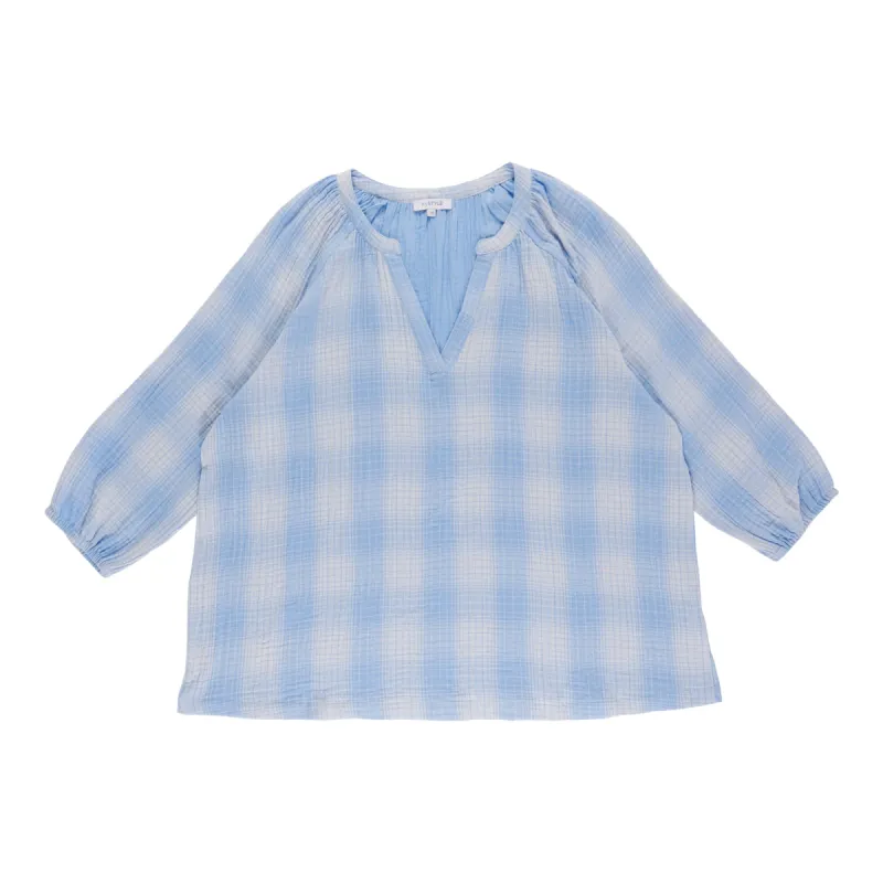 mySTYLE Women's Plus V-Neck Crinkle Blouse sold by Giant Tiger